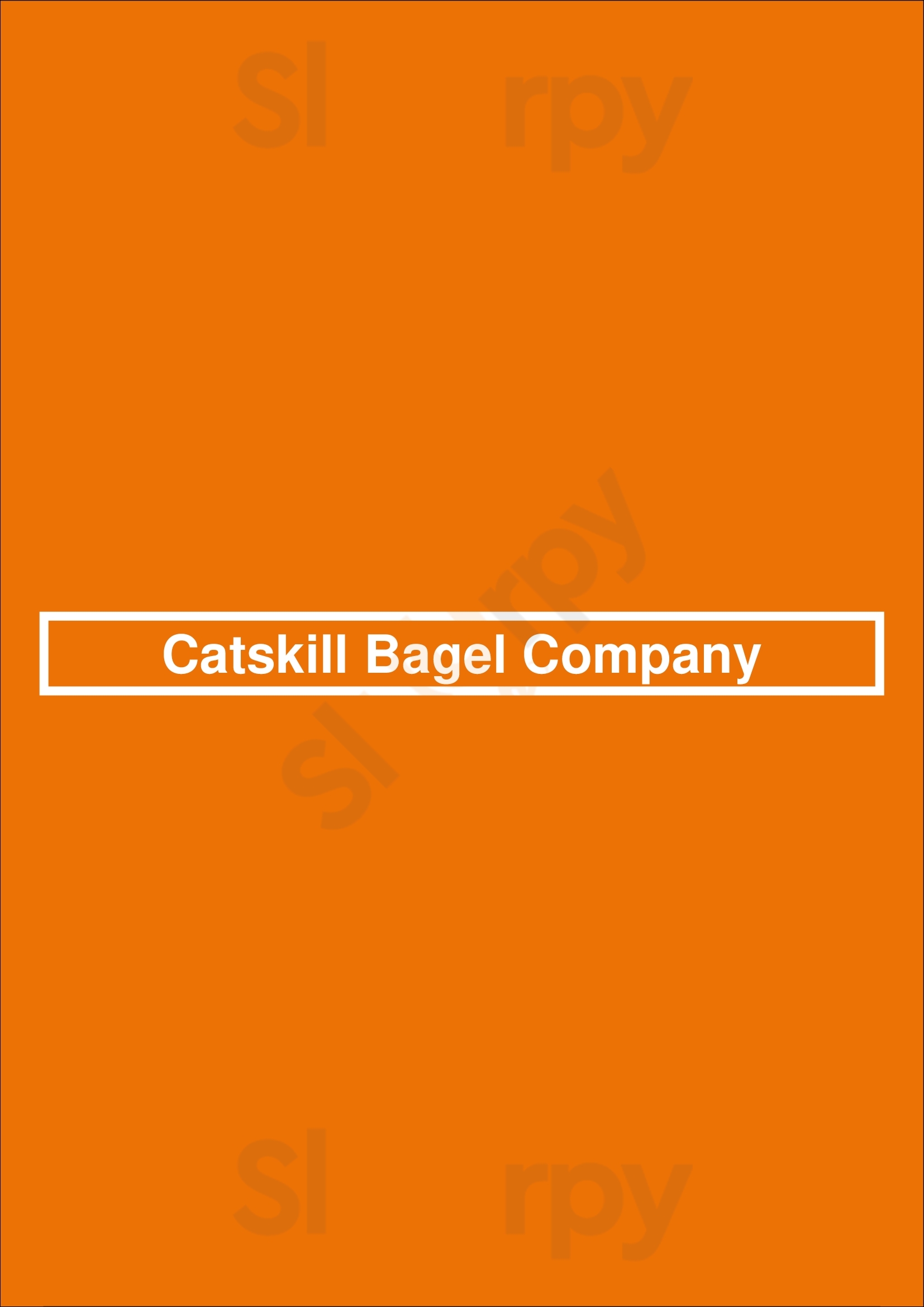 Catskill Bagel Company Brooklyn Menu - 1