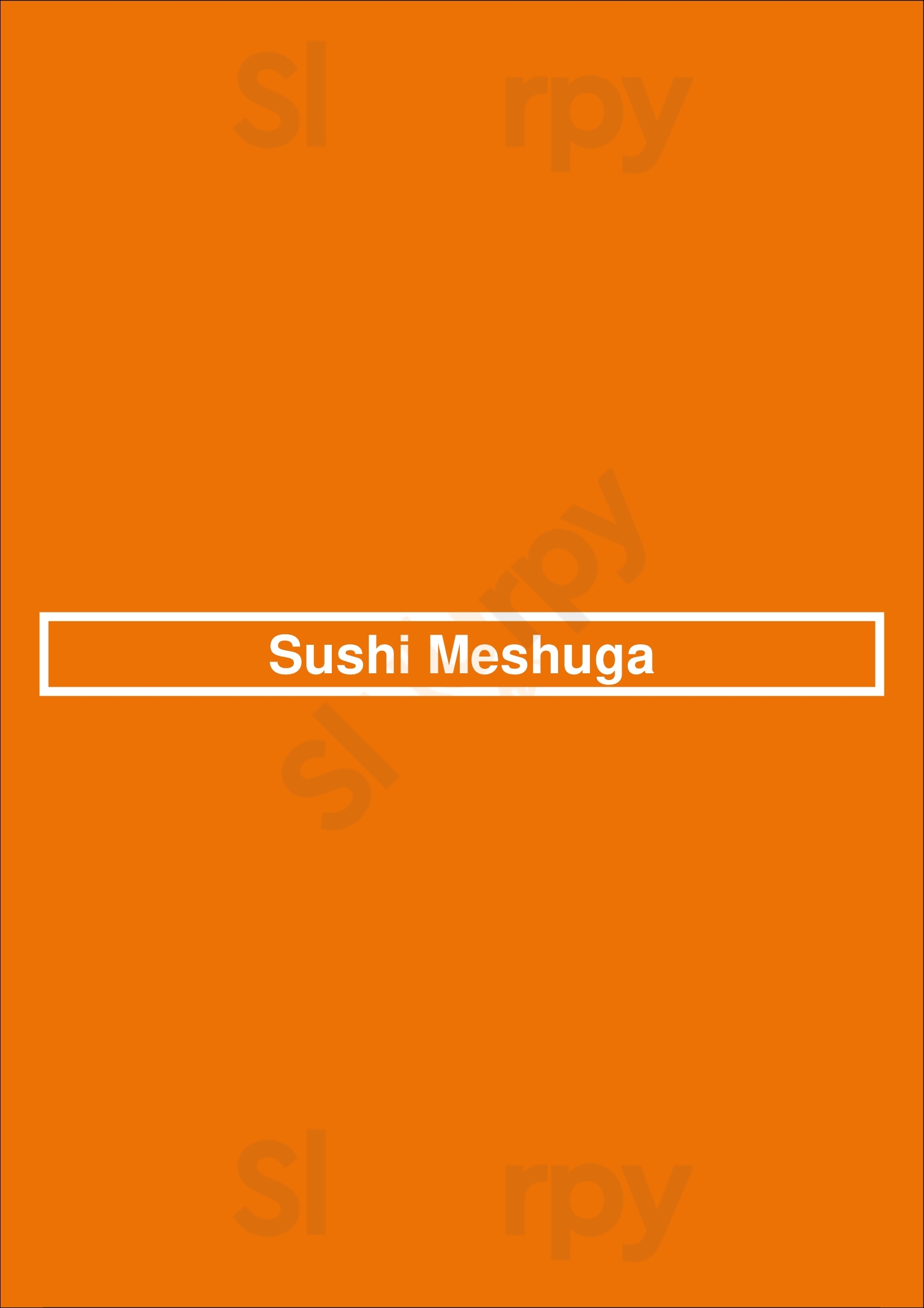 Main Menu - Sushi Meshuga