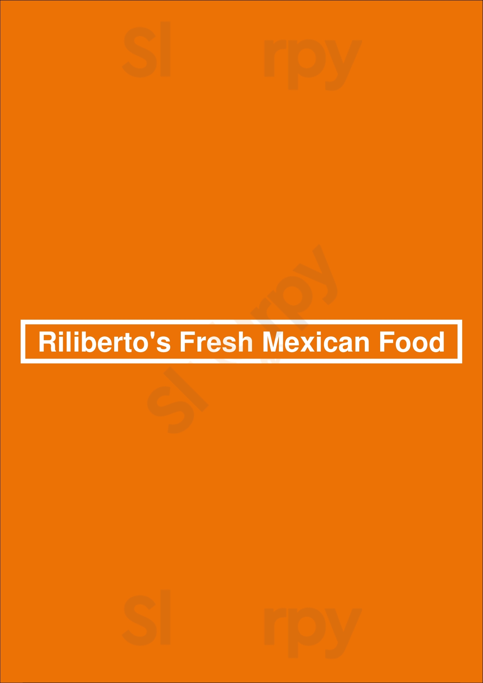 Riliberto's Fresh Mexican Food Tucson Menu - 1
