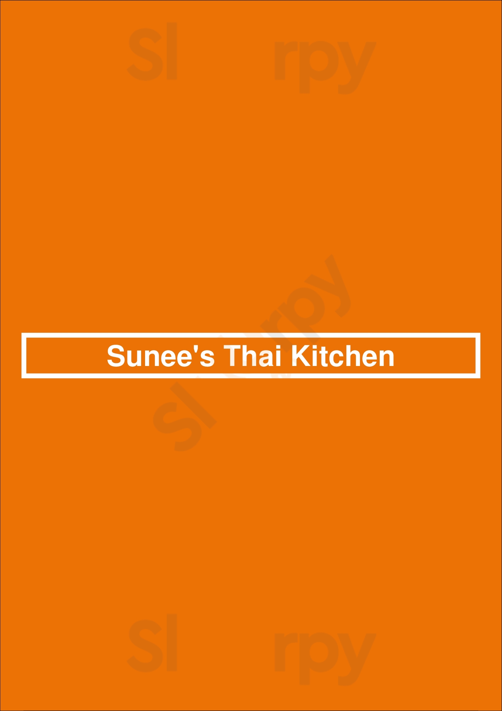 Sunee's Thai Kitchen Portland Menu - 1