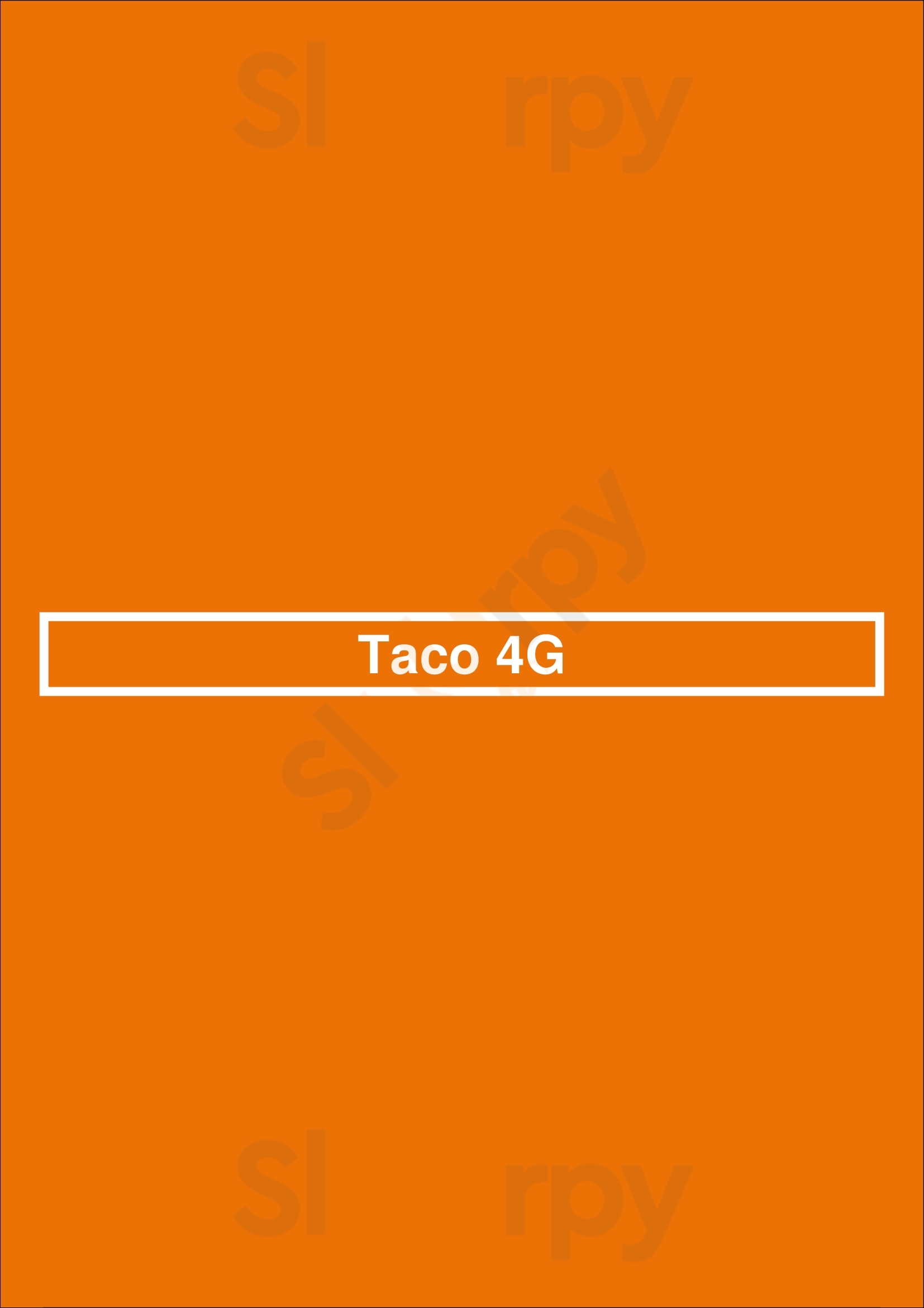 Taco 4g Tampa Menu - 1