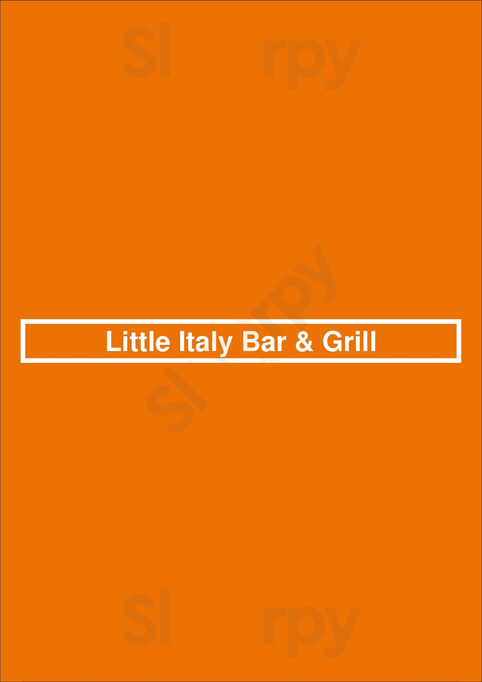 Main Menu - Little Italy Bar & Grill