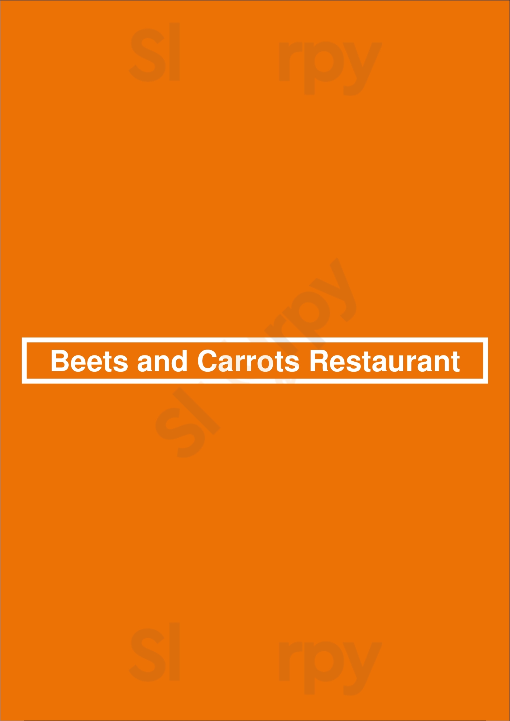Main Menu - Beets And Carrots Restaurant