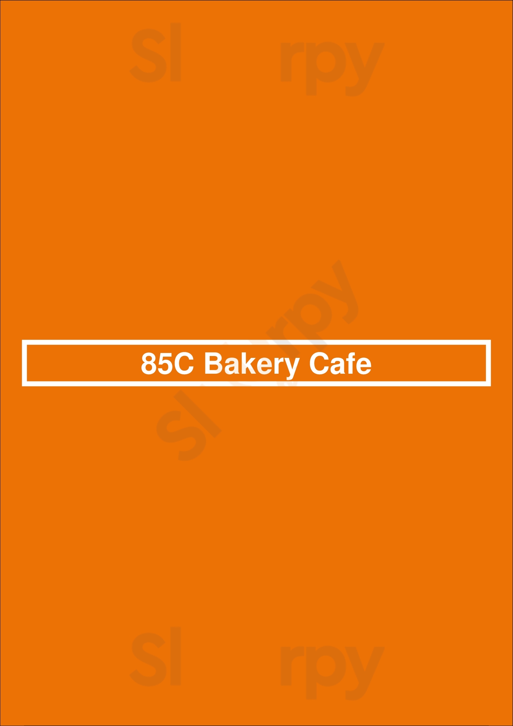 Main Menu - 85c Bakery Cafe