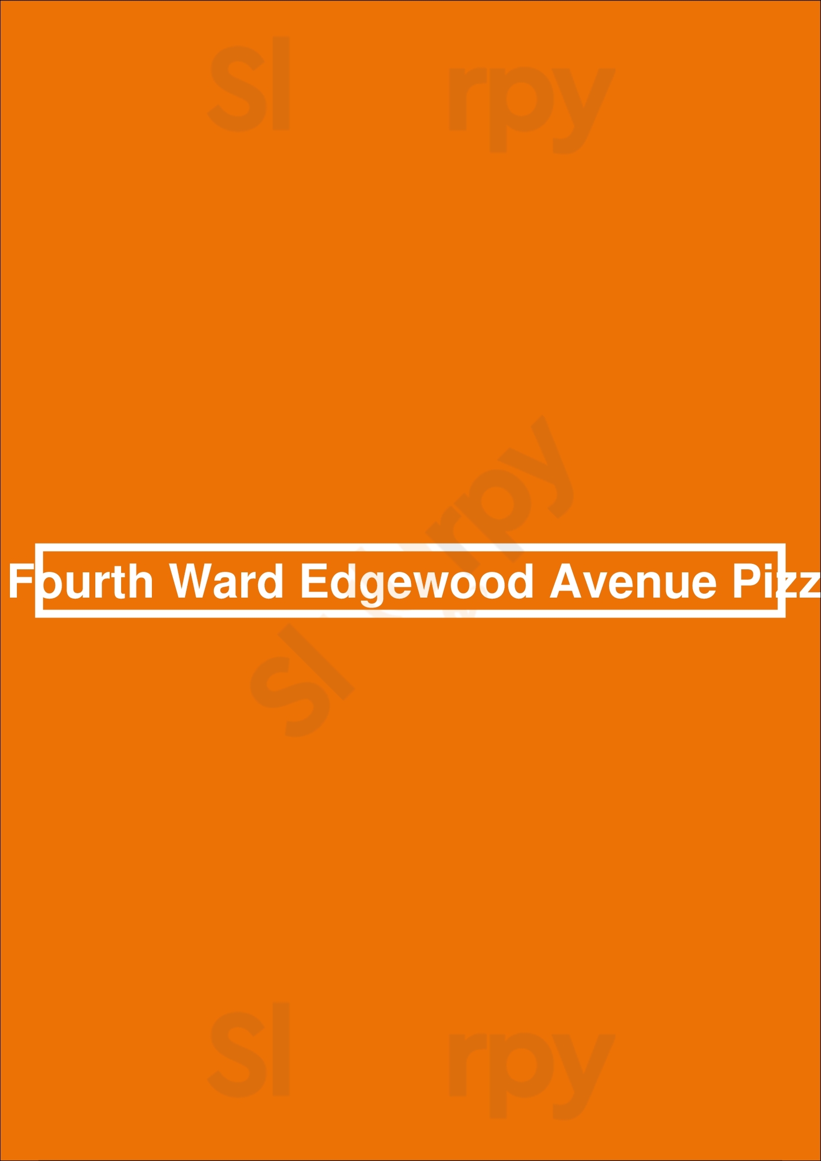 Old Fourth Ward Edgewood Avenue Pizzeria Atlanta Menu - 1