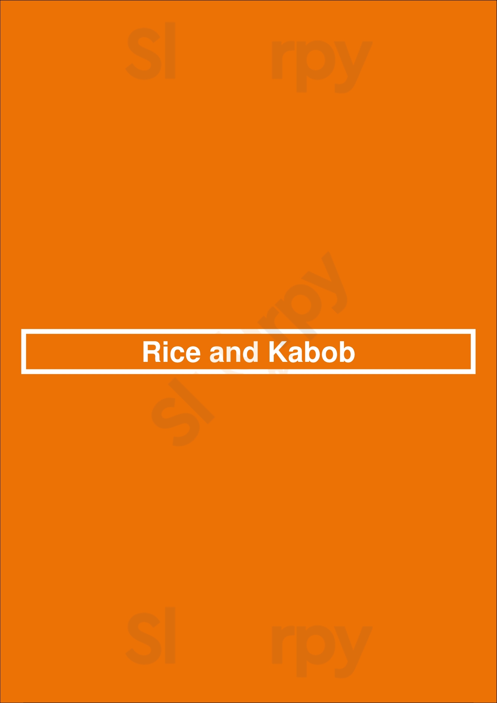 Rice And Kabob Denver Menu - 1