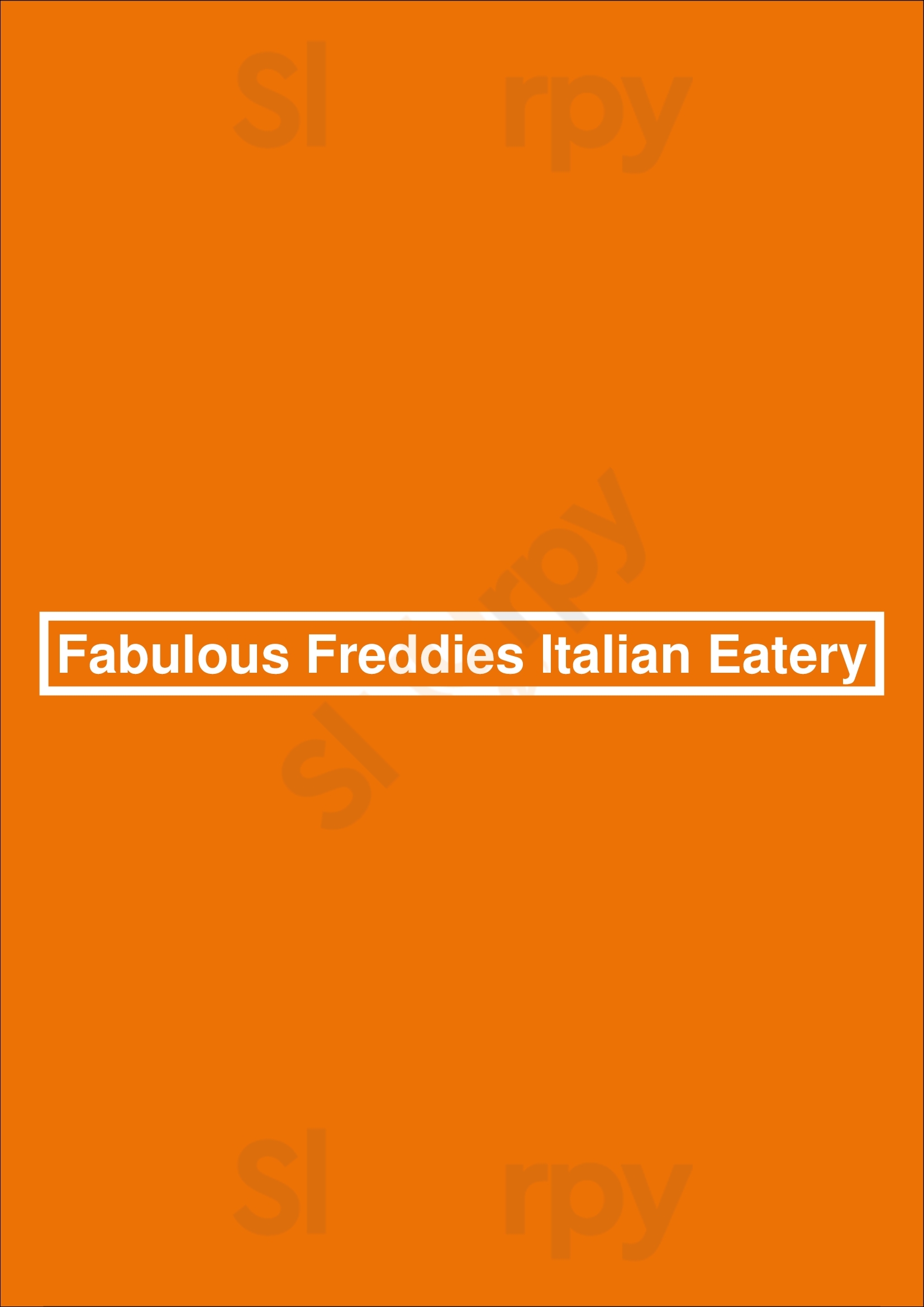 Fabulous Freddies Italian Eatery Chicago Menu - 1