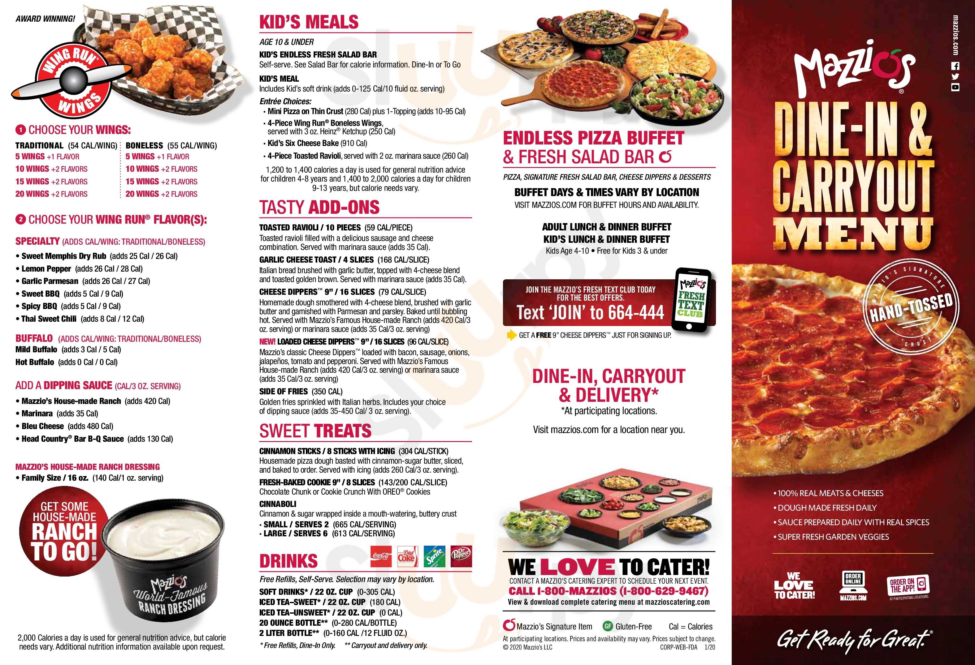 Mazzio's Pizza Tulsa Menu - 1