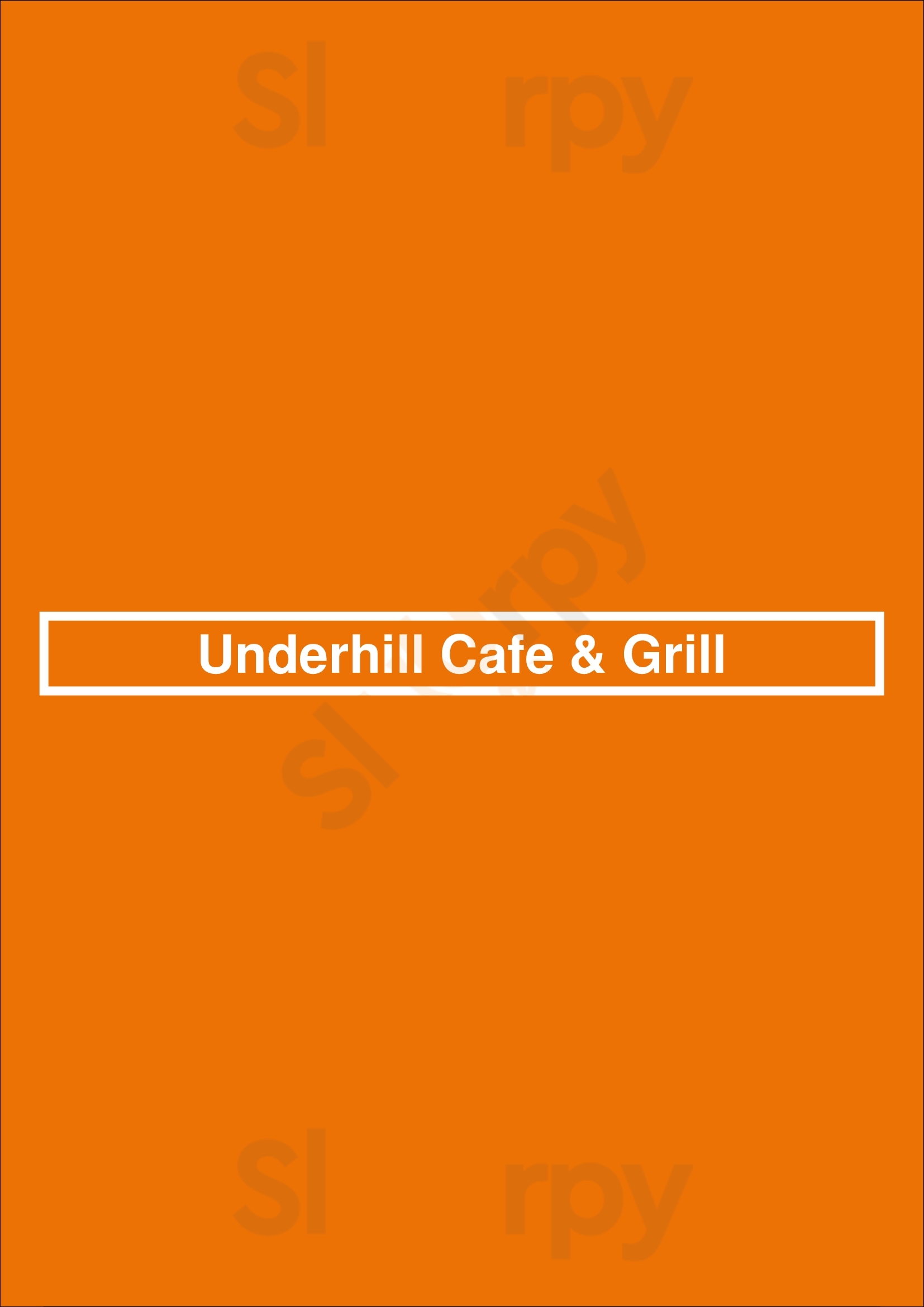 Underhill Cafe & Grill Brooklyn Menu - 1