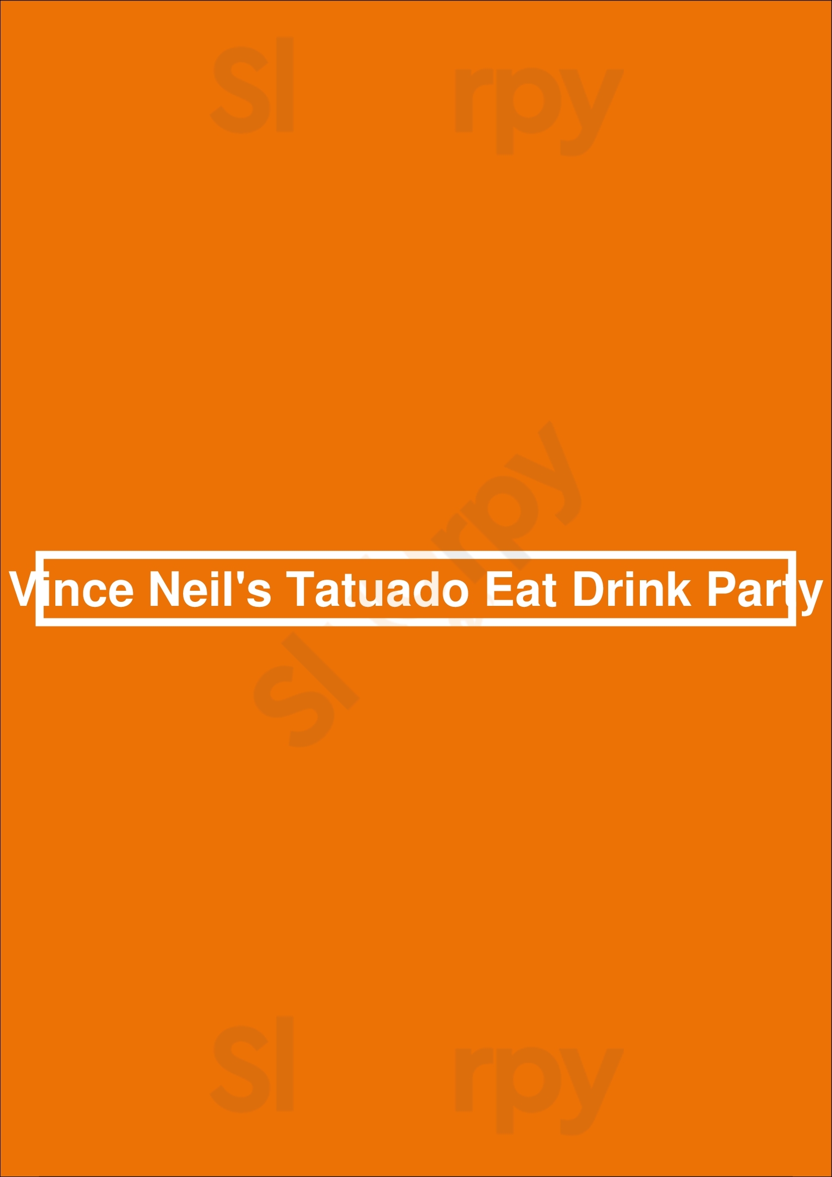 Main Menu - Vince Neil's Tatuado Eat Drink Party