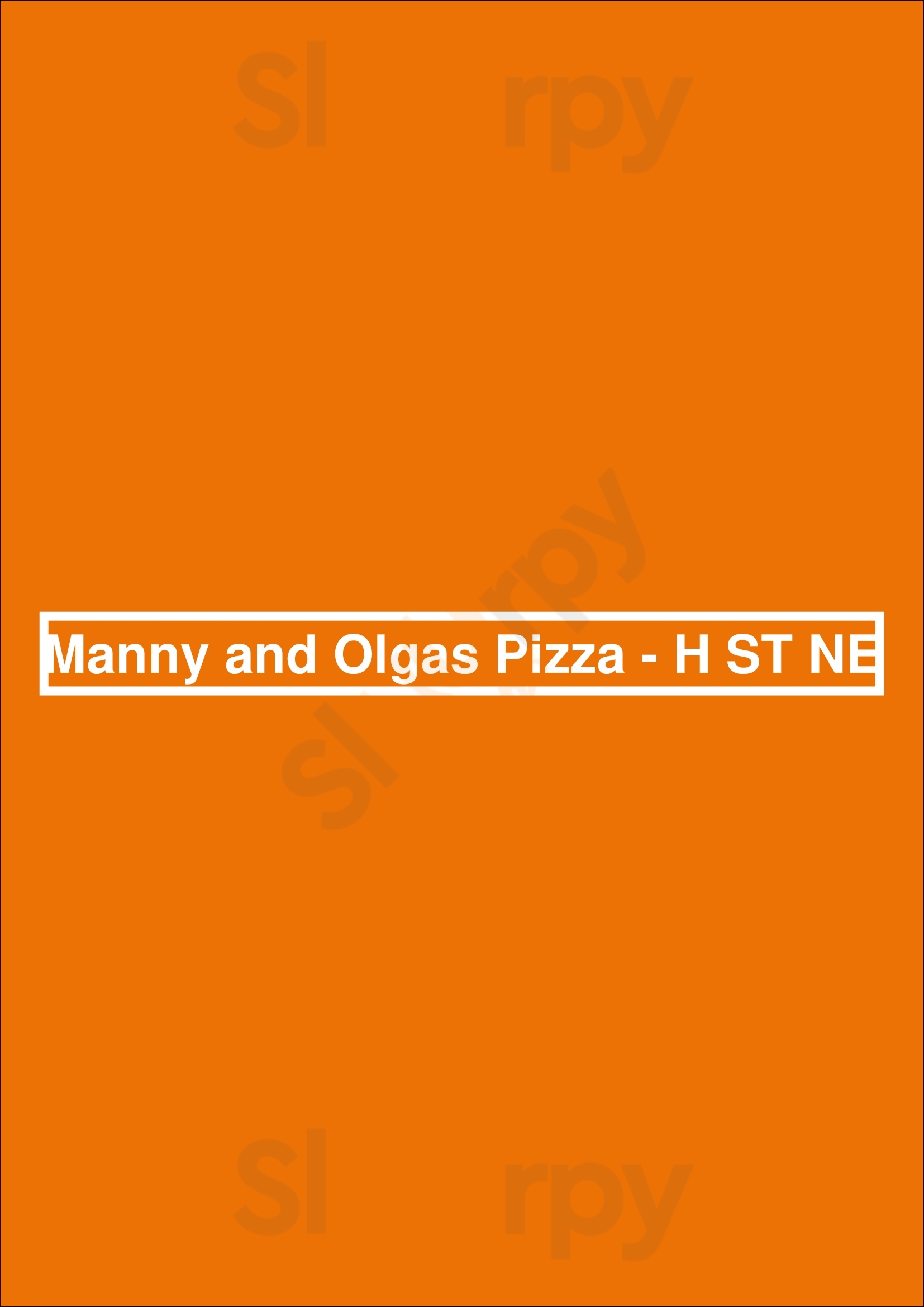 Manny & Olga's Pizza Washington DC Menu - 1