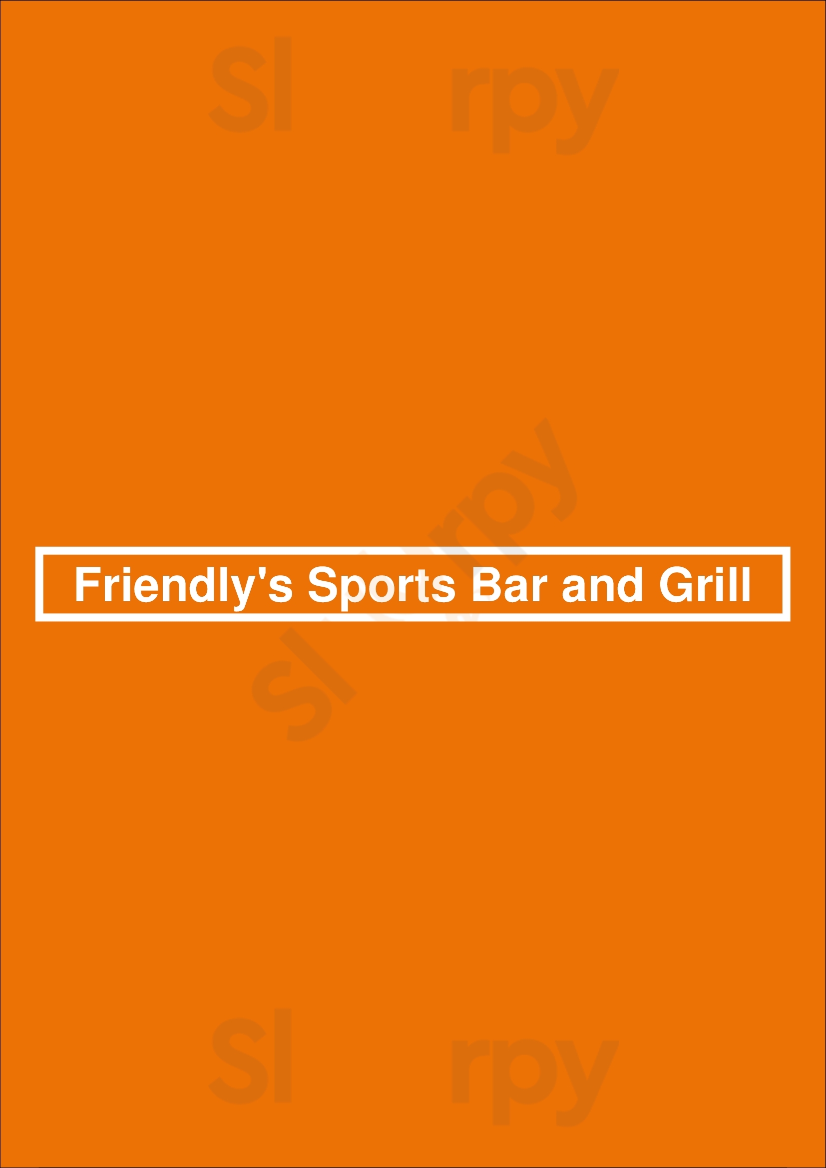 Main Menu - Friendly's Sports Bar And Grill
