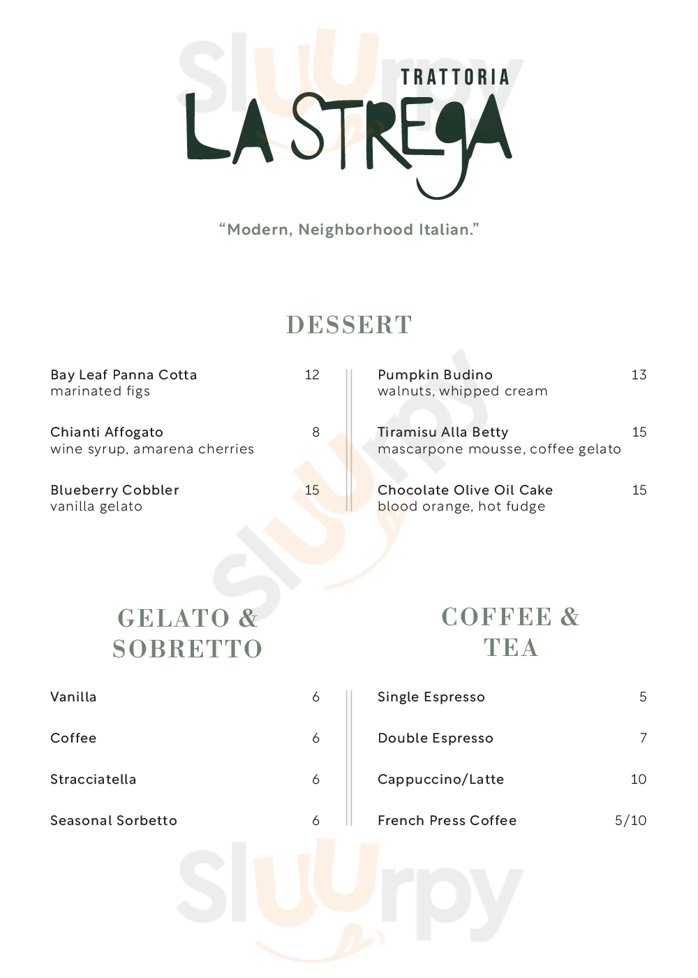 Main Menu - La Strega