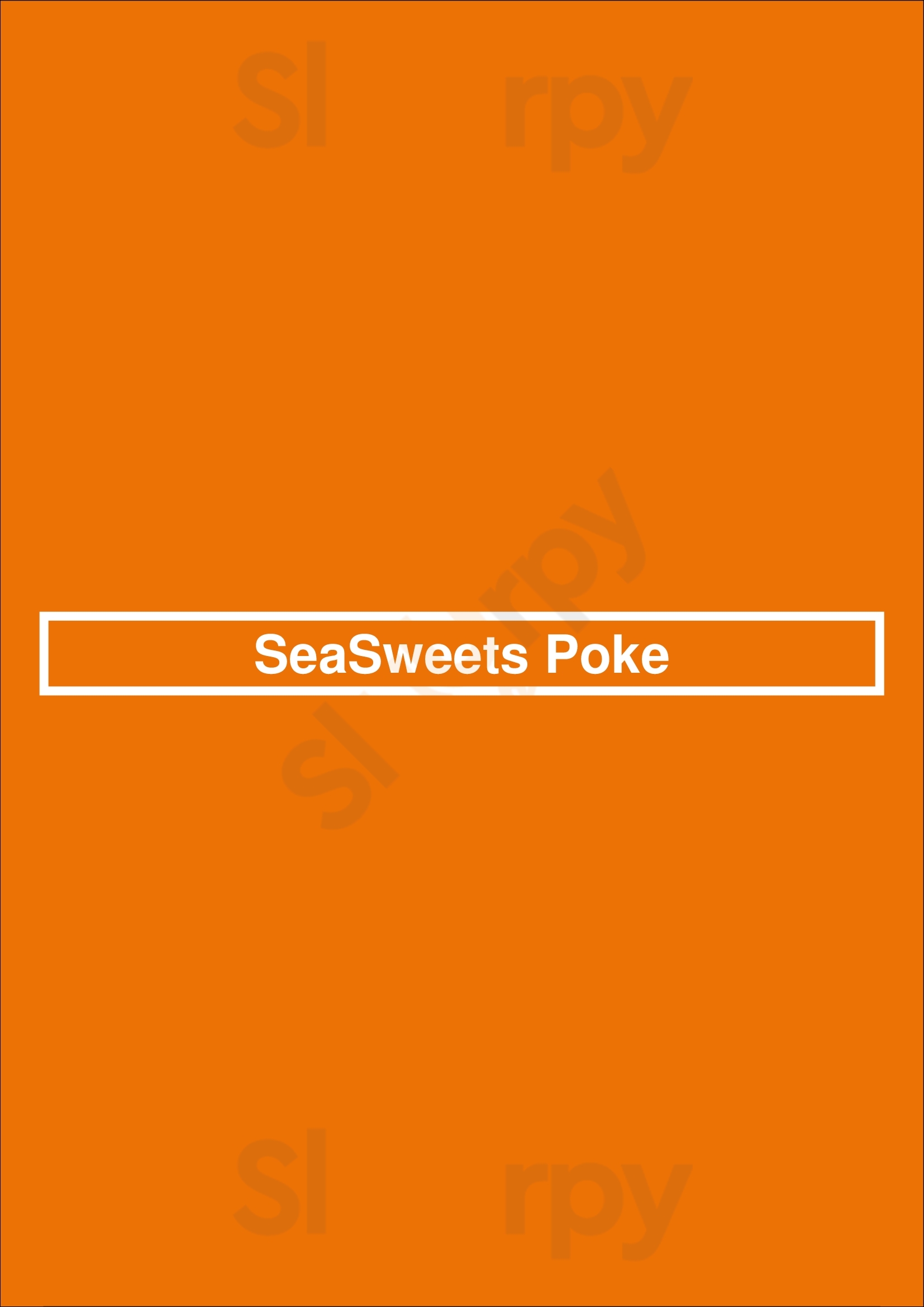 Seasweets Poke Portland Menu - 1