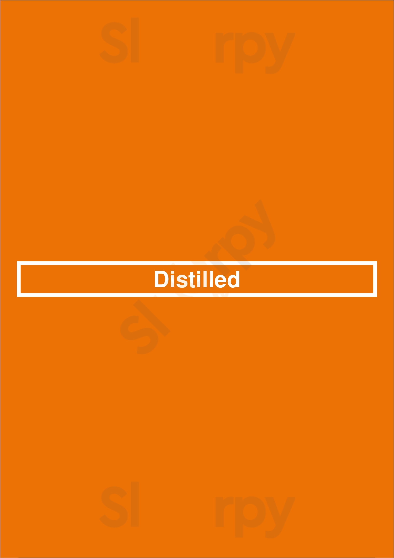 Distilled New York City Menu - 1