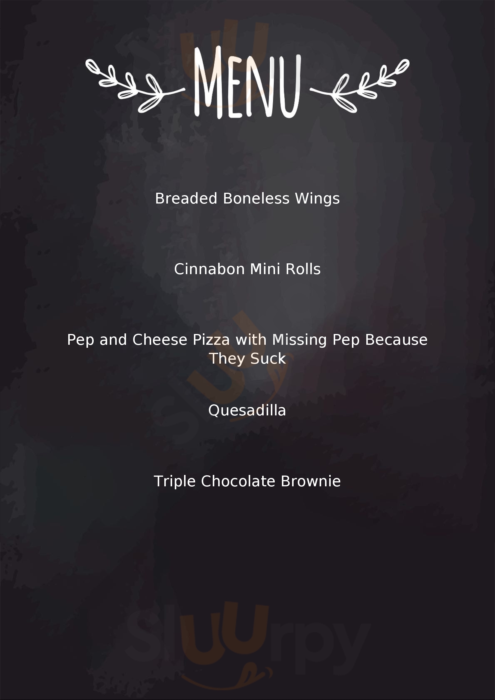 Menu Fuudies - Wingstreet