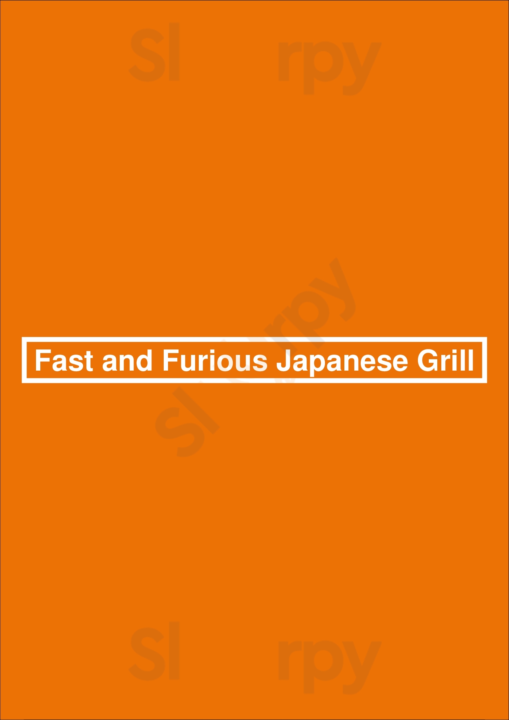 Fast And Furious Japanese Grill Dallas Menu - 1