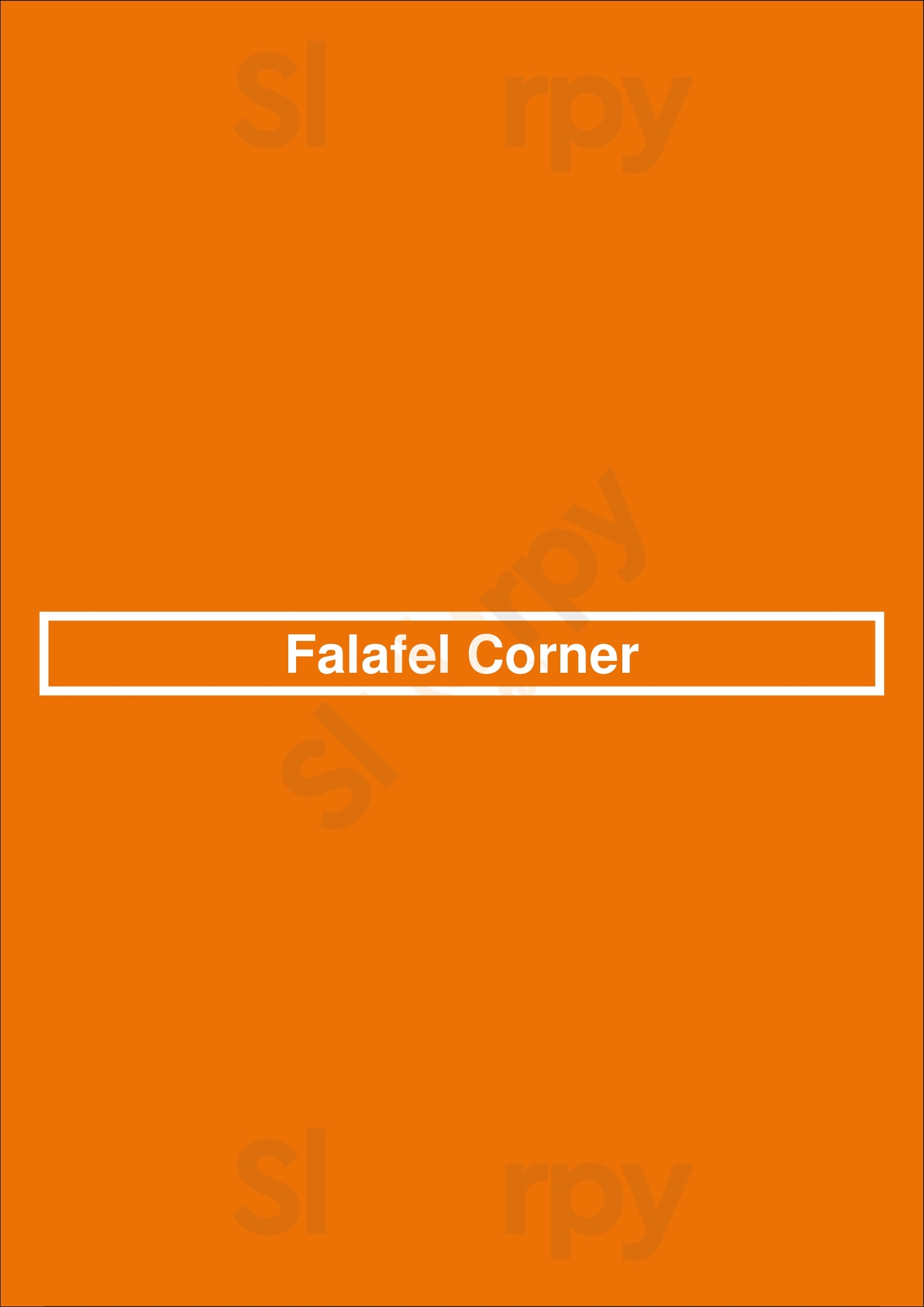 Falafel Corner Sacramento Menu - 1