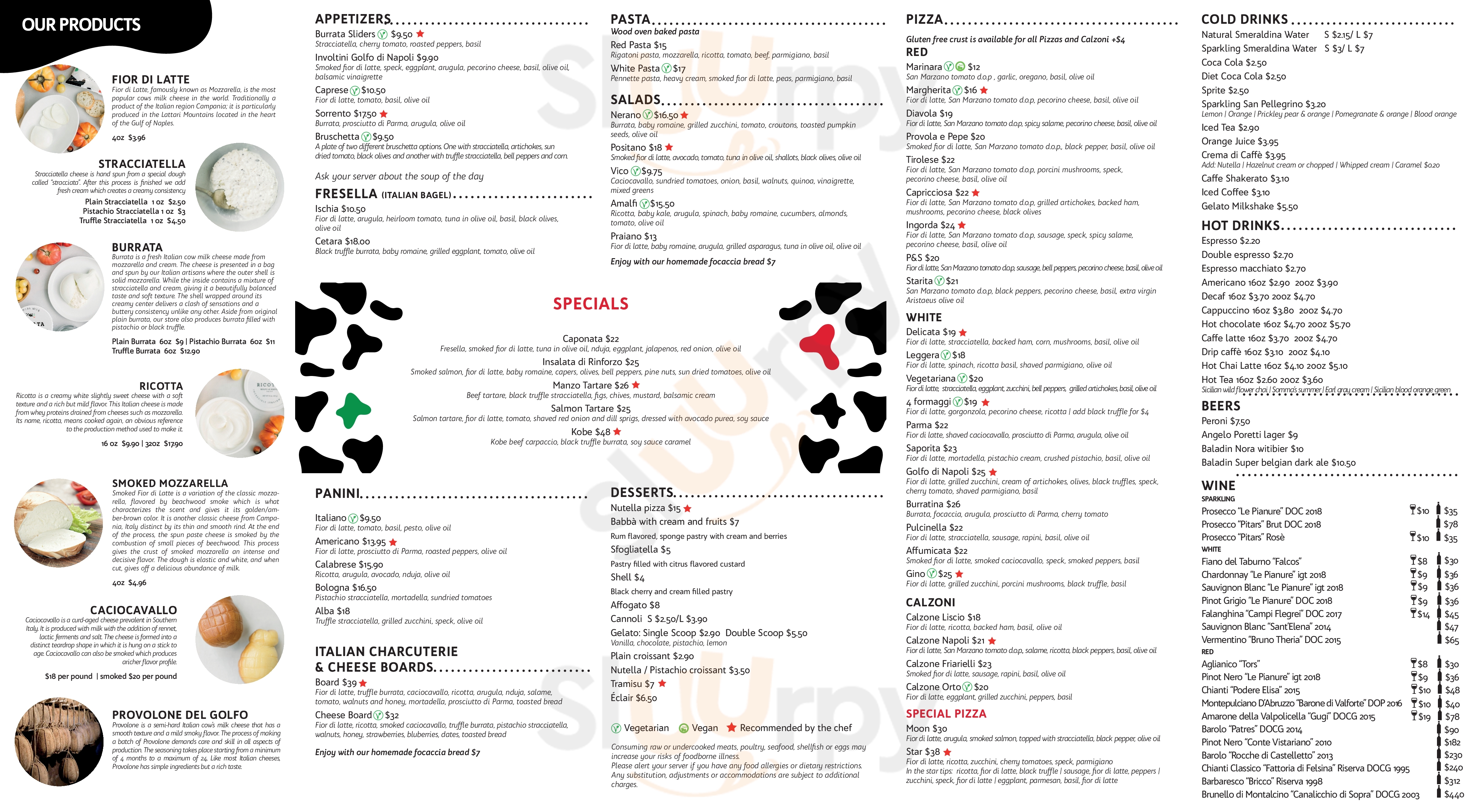 Mozzarella Stores Chicago Menu - 1