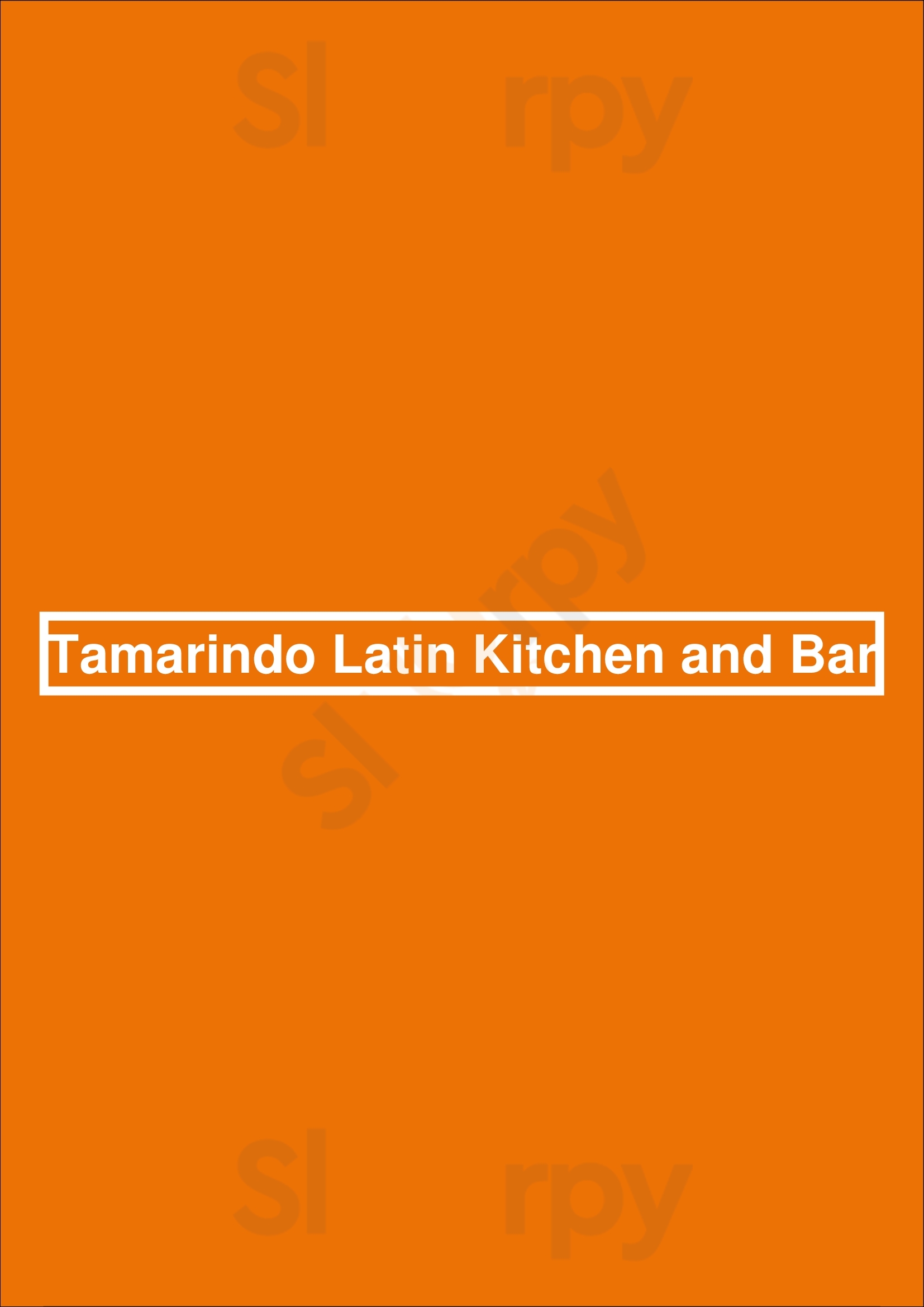Tamarindo Latin Kitchen And Bar San Diego Menu - 1