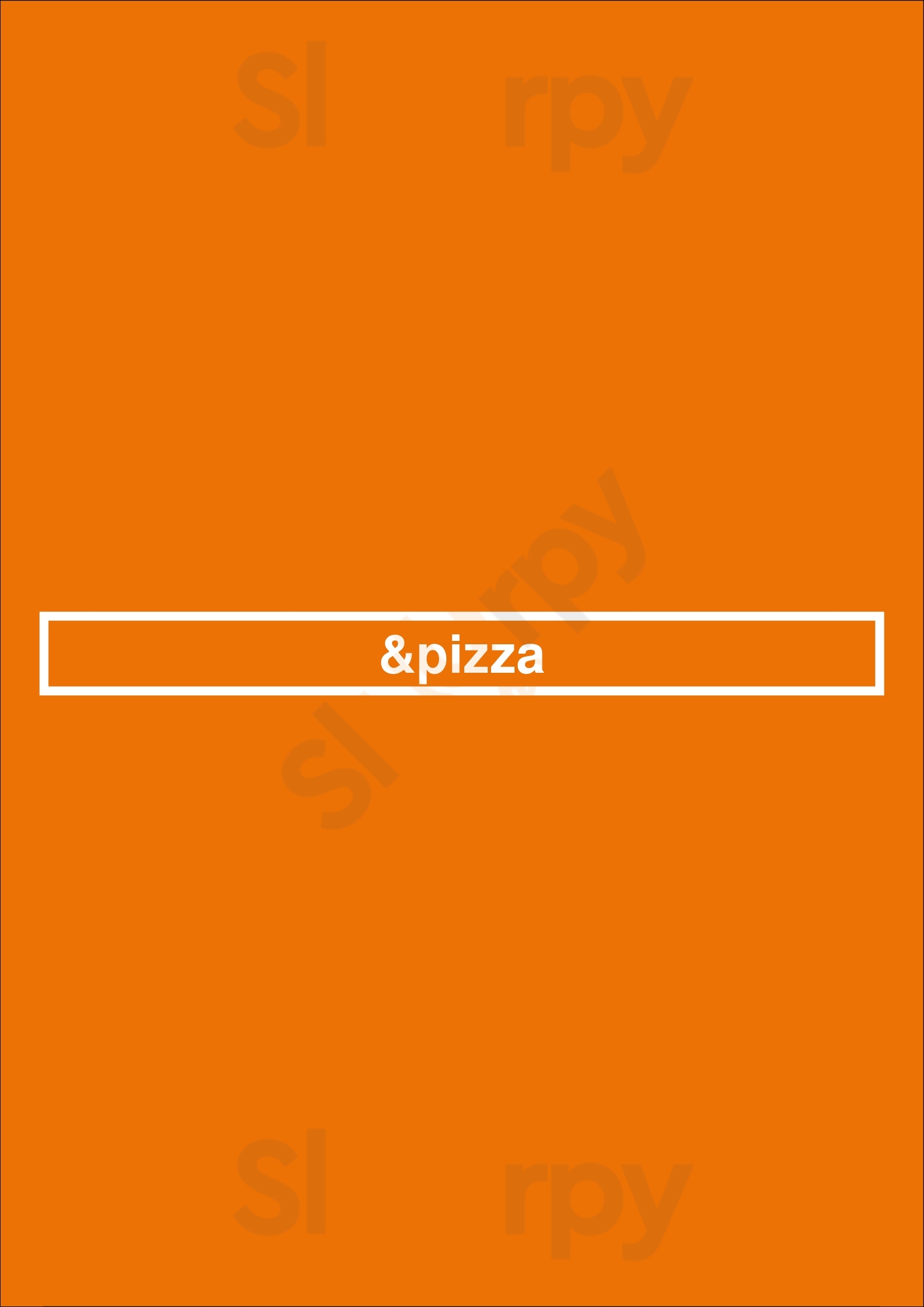 Main Menu - &pizza