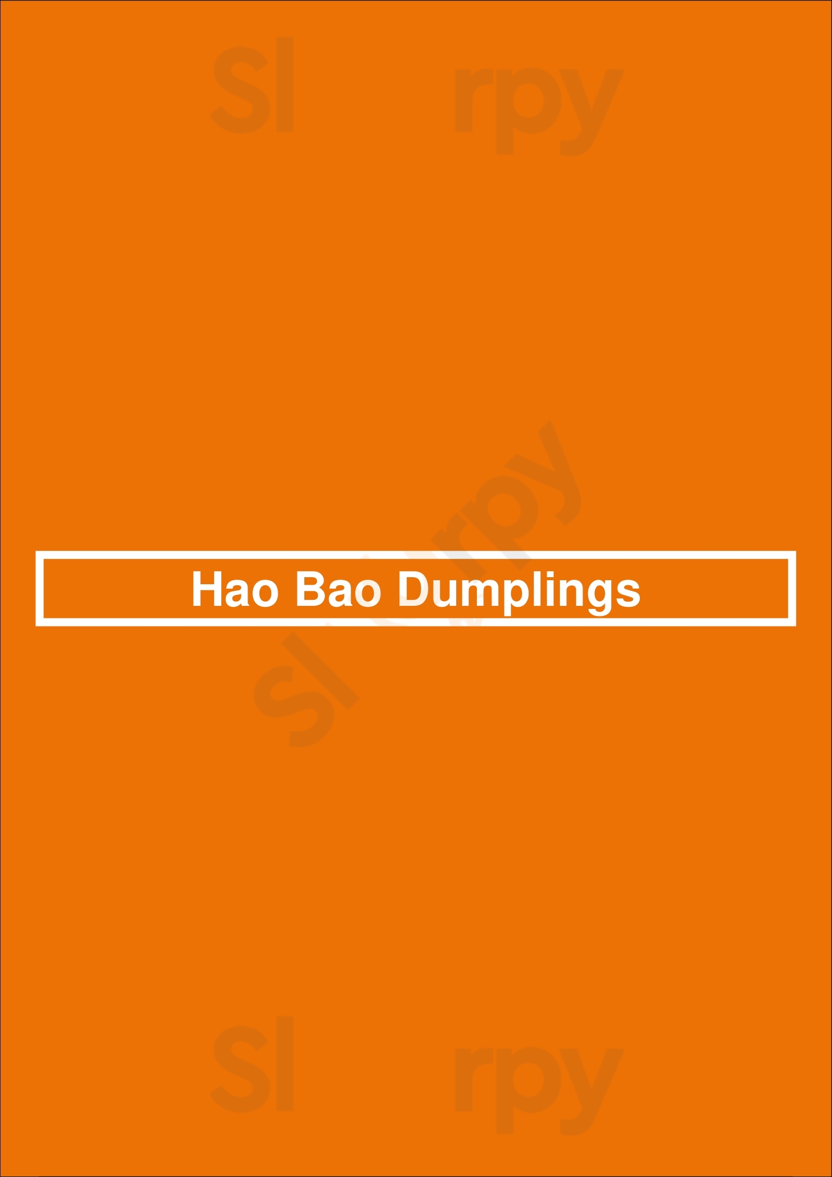 Hao Bao Dumplings Sacramento Menu - 1