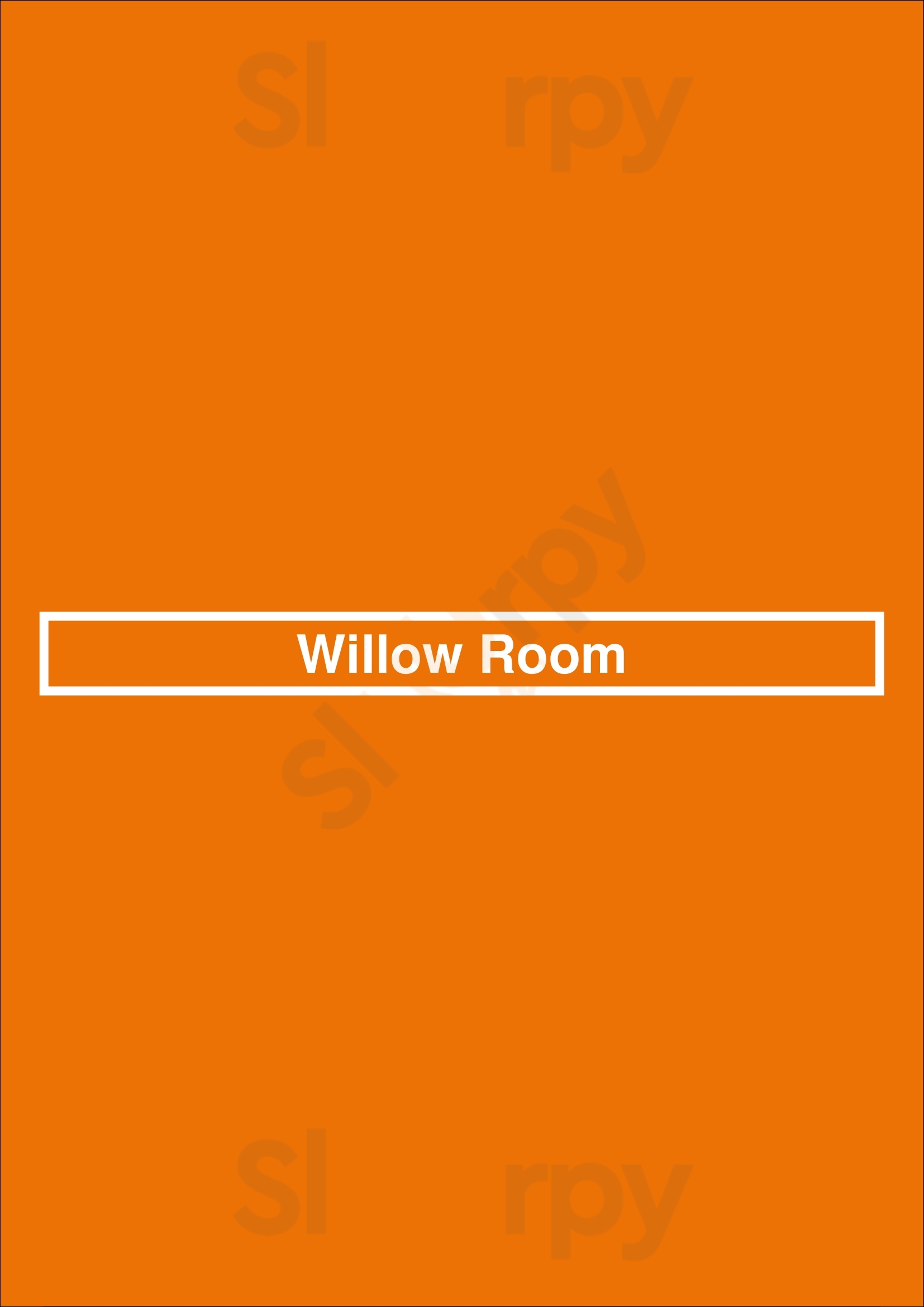 Willow Room Chicago Menu - 1