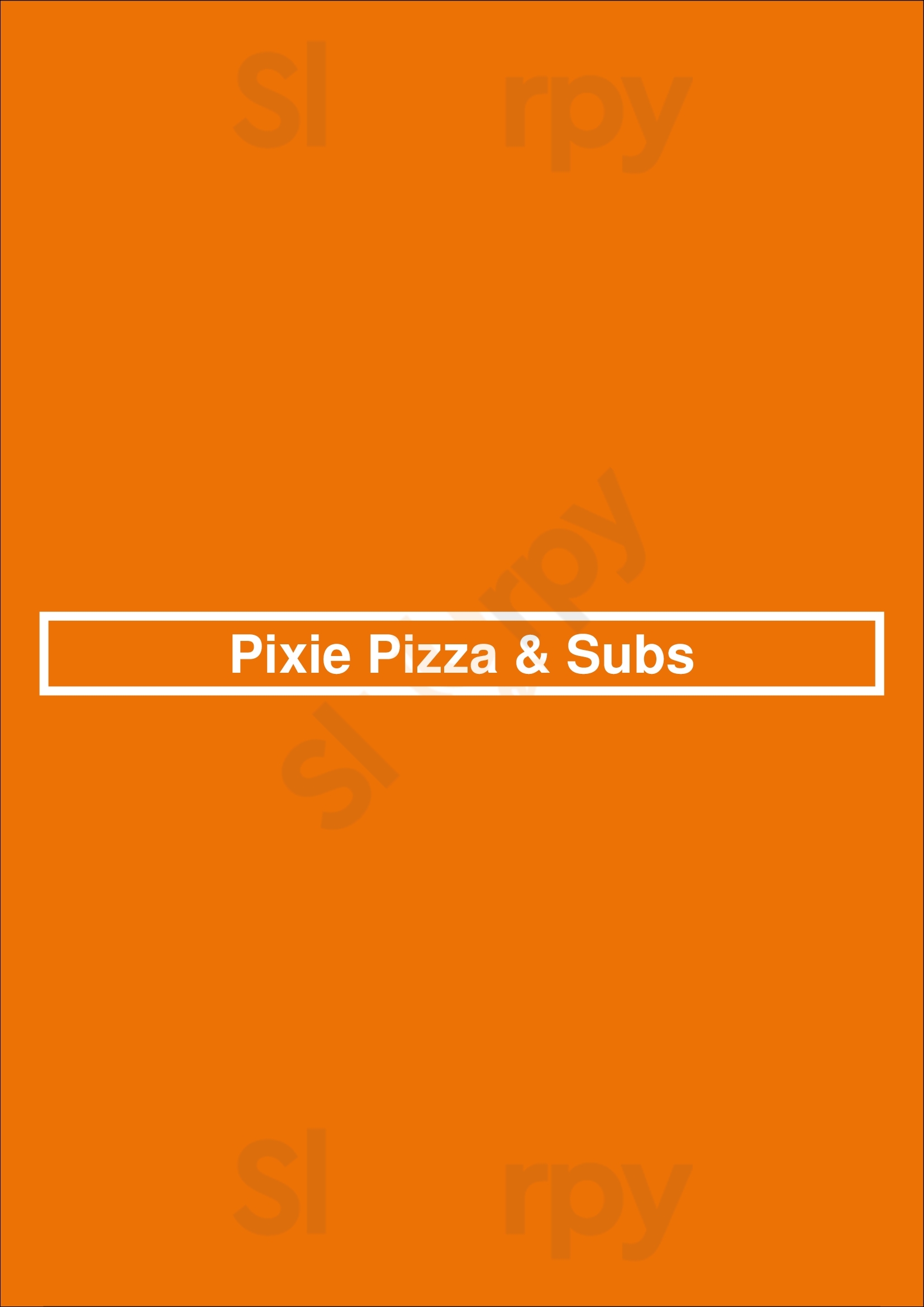 Main Menu - Pixie Pizza & Subs