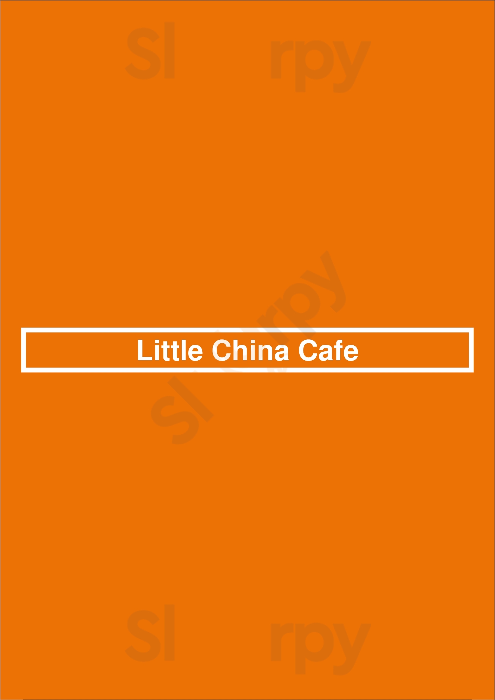 Main Menu - Little China Cafe