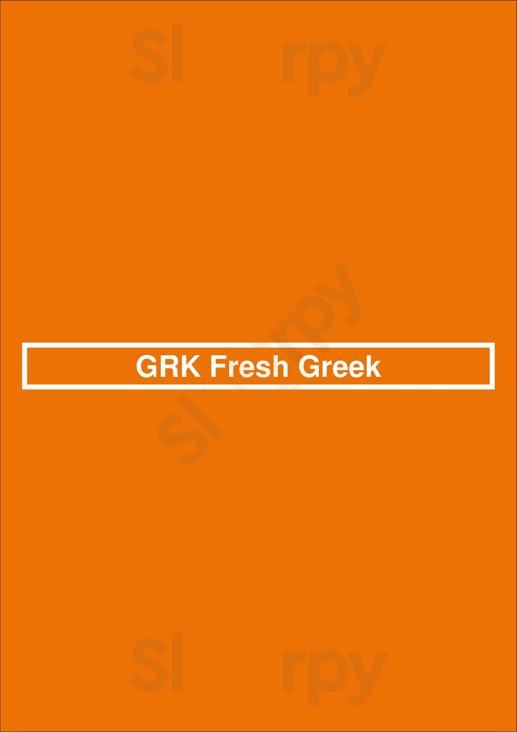 Grk Fresh Greek Washington DC Menu - 1