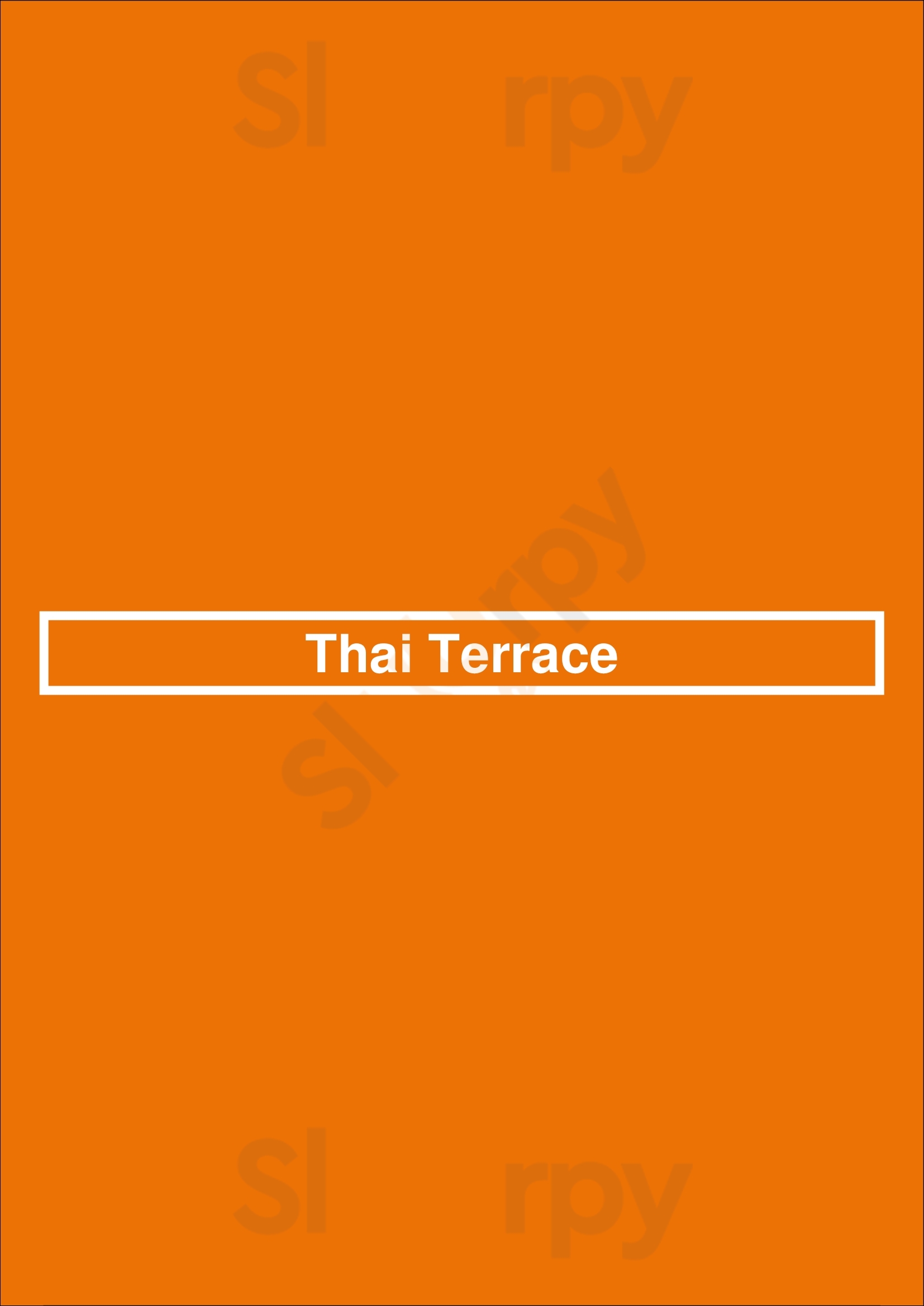 Main Menu - Thai Terrace