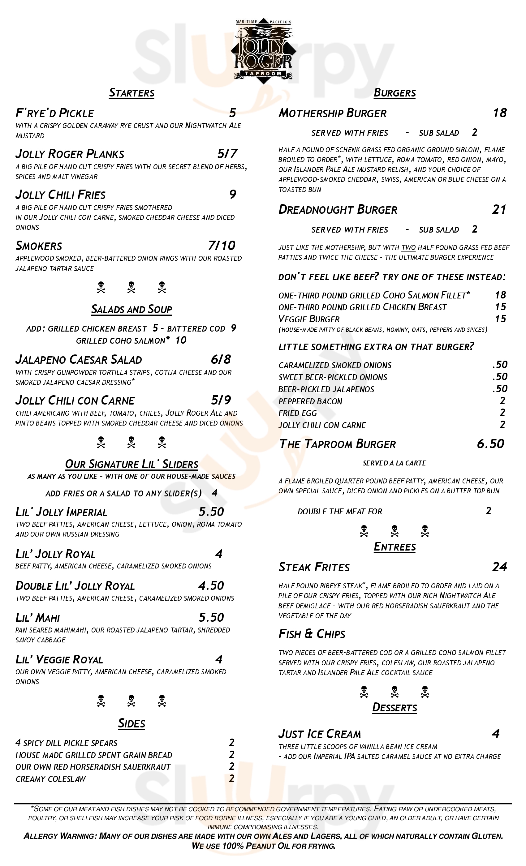 Jolly Roger Taproom Seattle Menu - 1