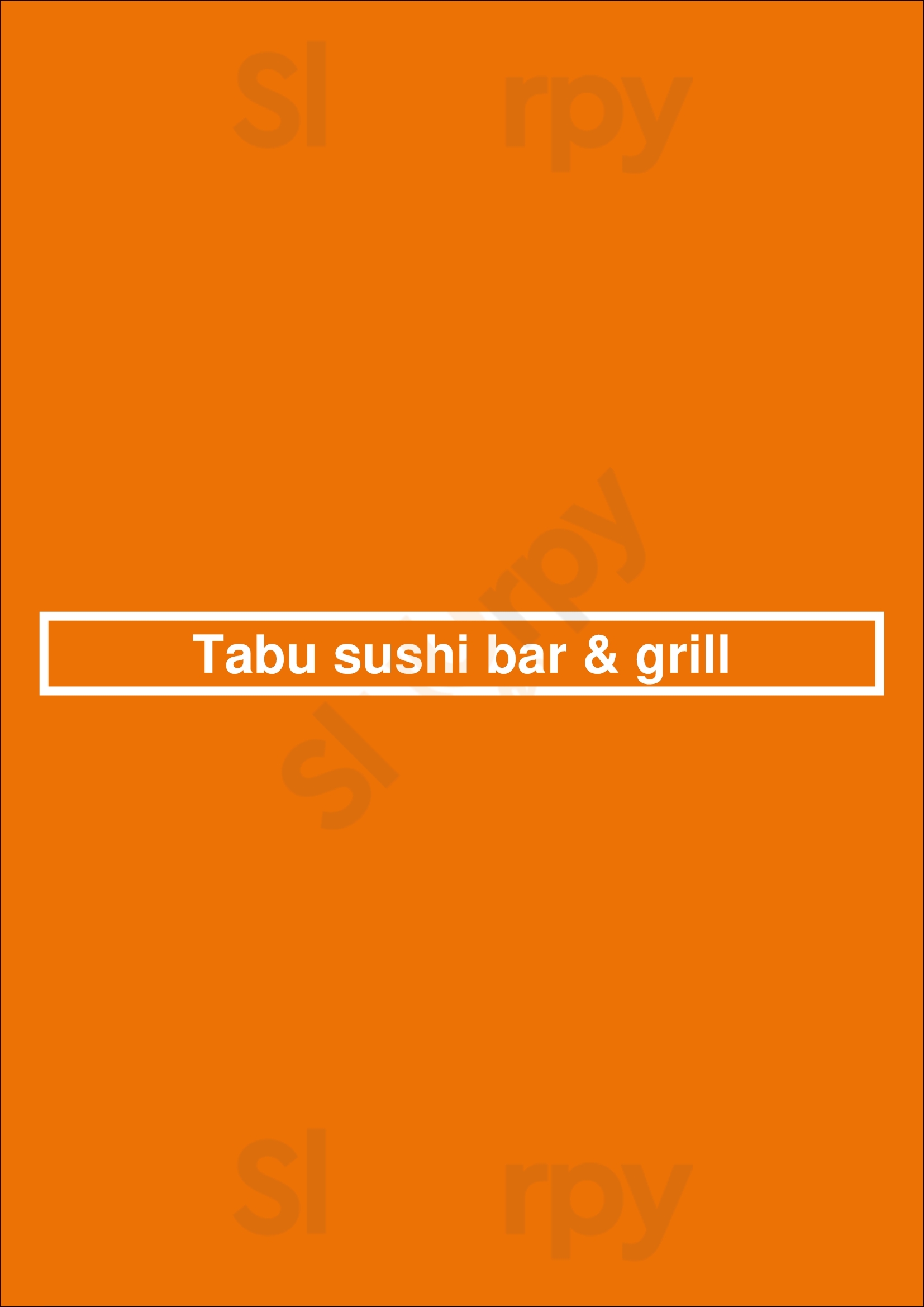 Tabu Sushi Bar & Grill San Diego Menu - 1