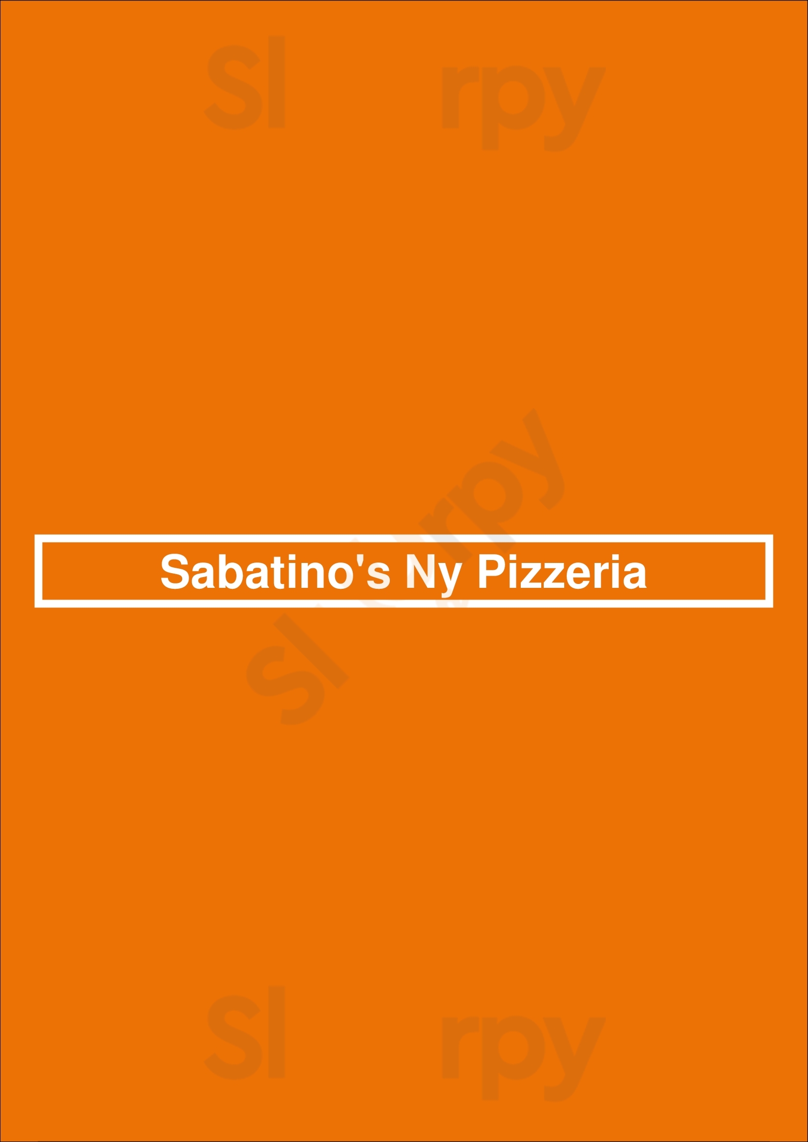 Main Menu - Sabatino's Ny Pizzeria