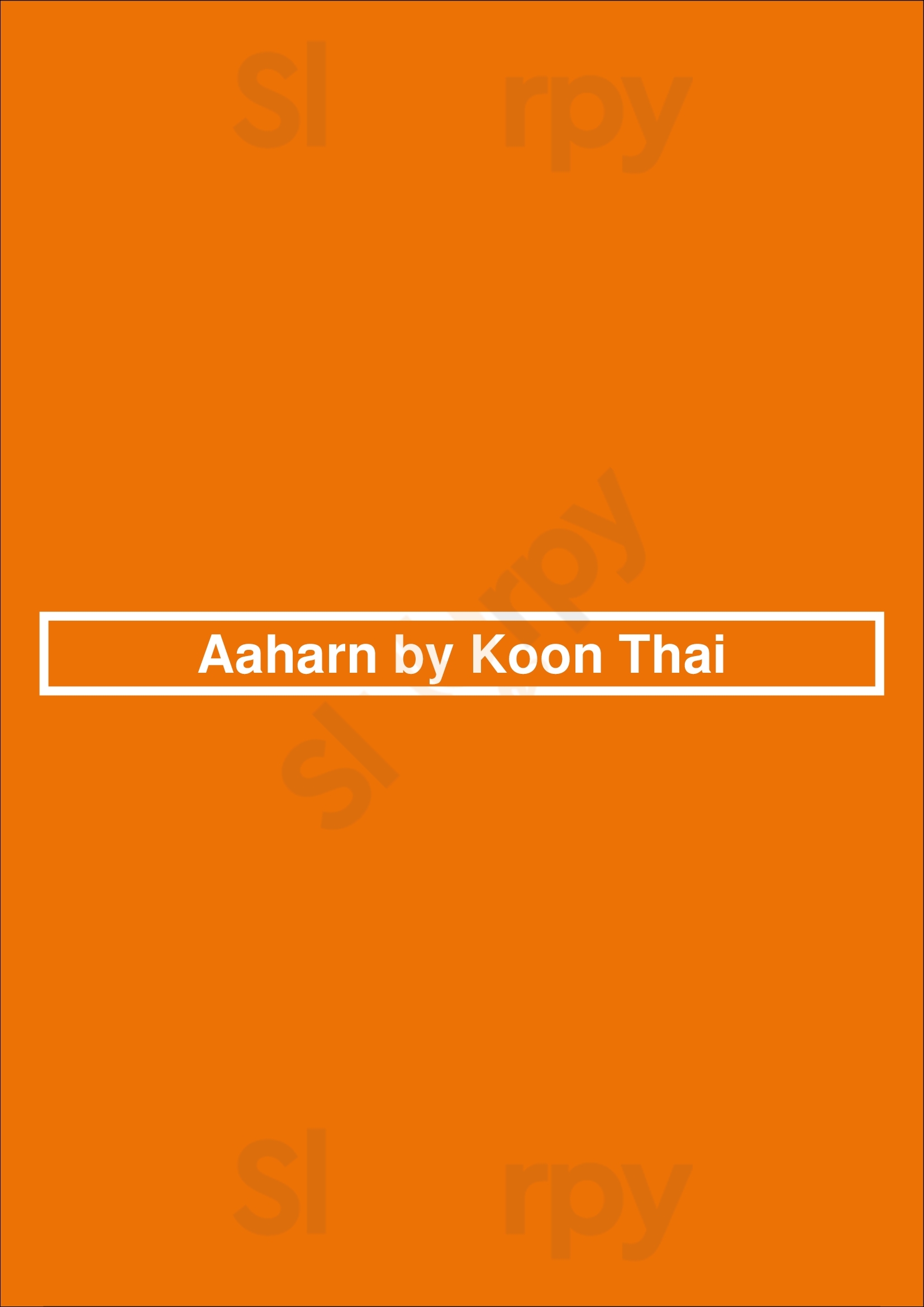 Aaharn By Koon Thai San Diego Menu - 1