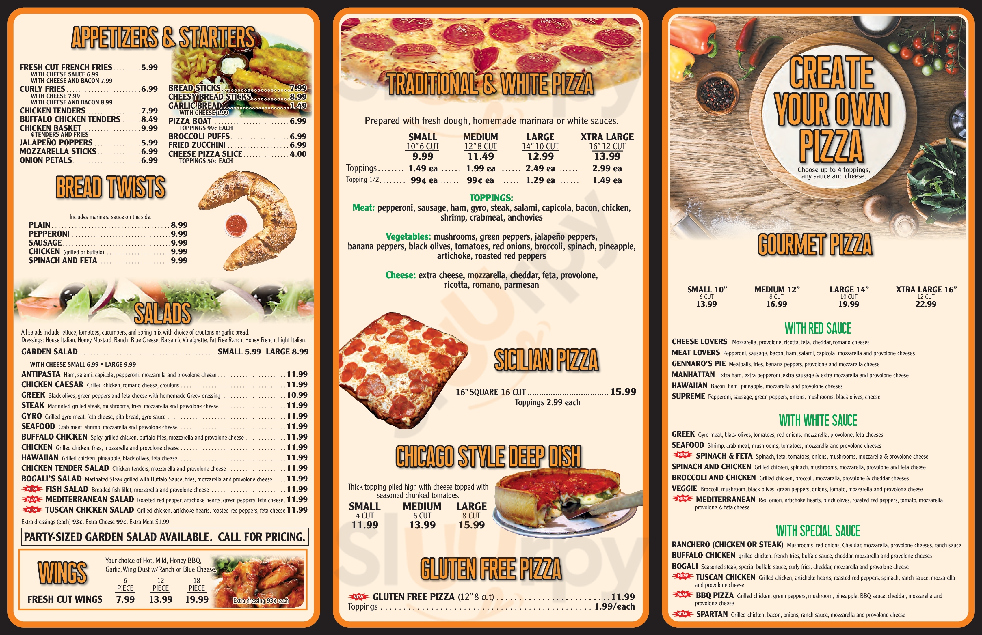 Main Menu - Pittza Rella