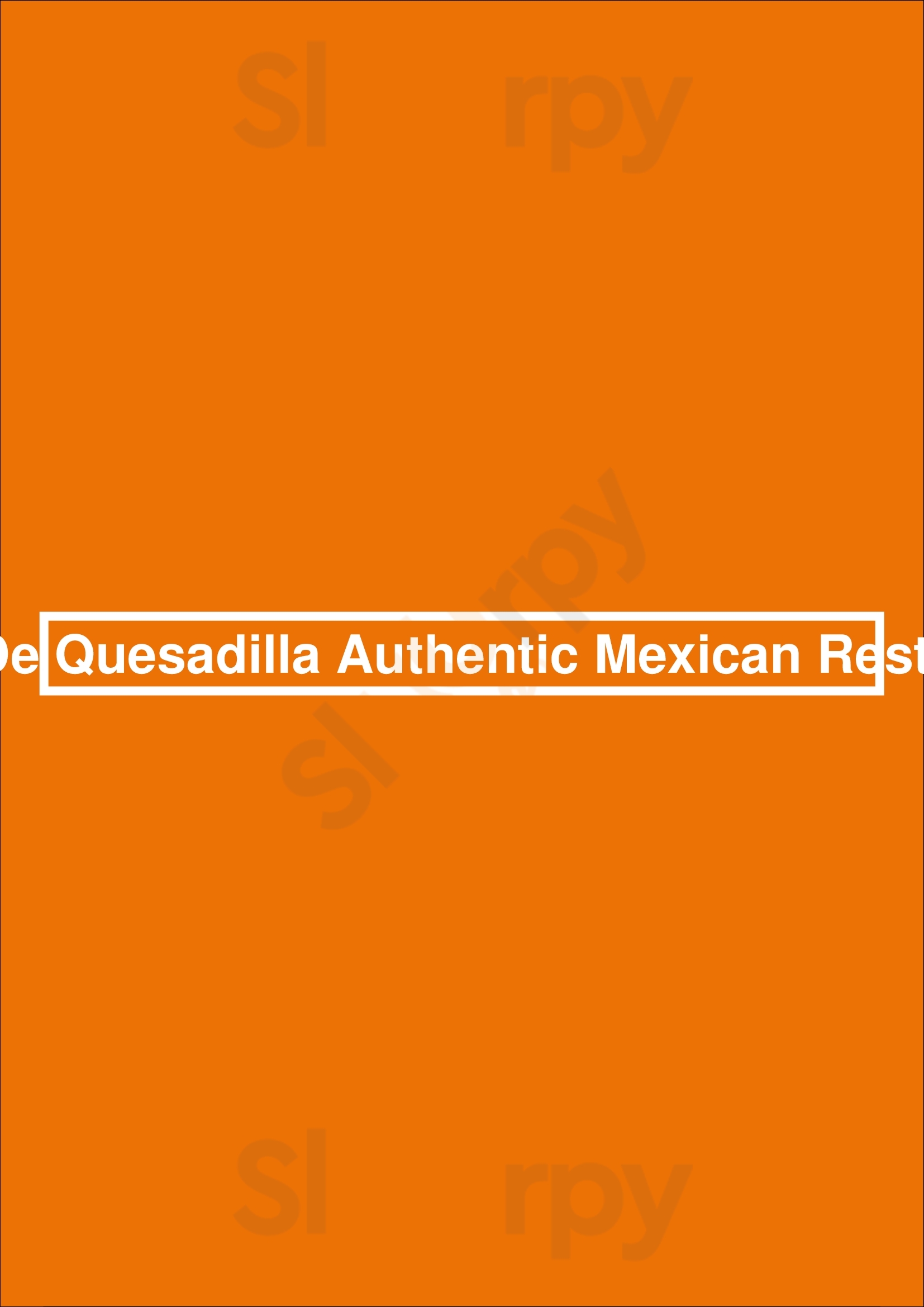 Casa De Quesadilla Authentic Mexican Restaurant Atlanta Menu - 1