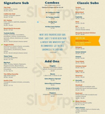 Thundercloud Subs menu