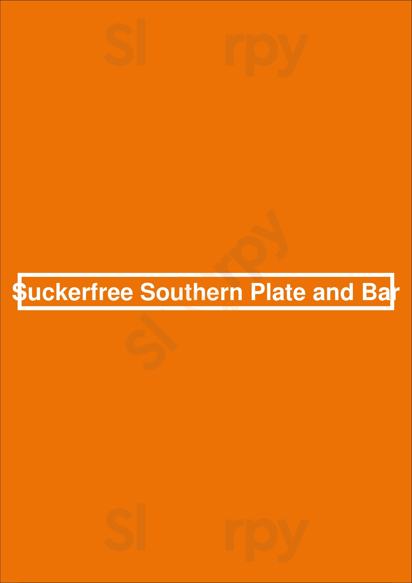 Suckerfree Southern Plate And Bar San Diego Menu - 1