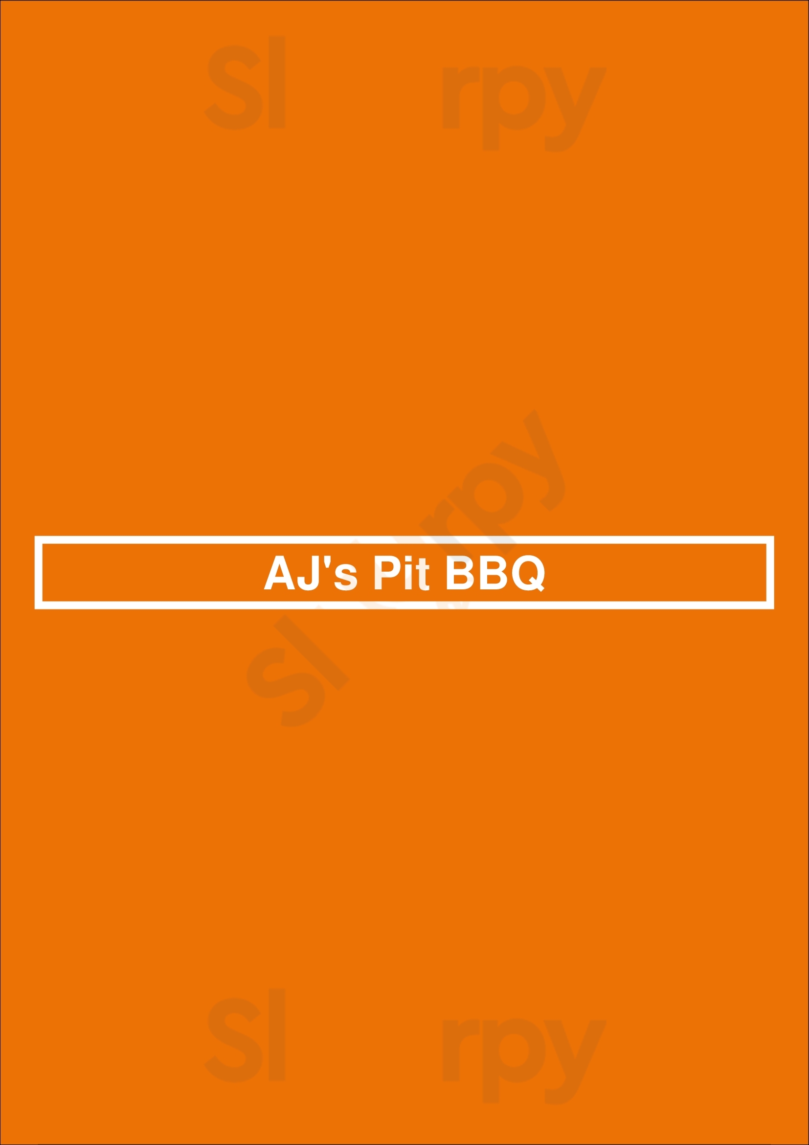 Main Menu - Aj's Pit Bbq