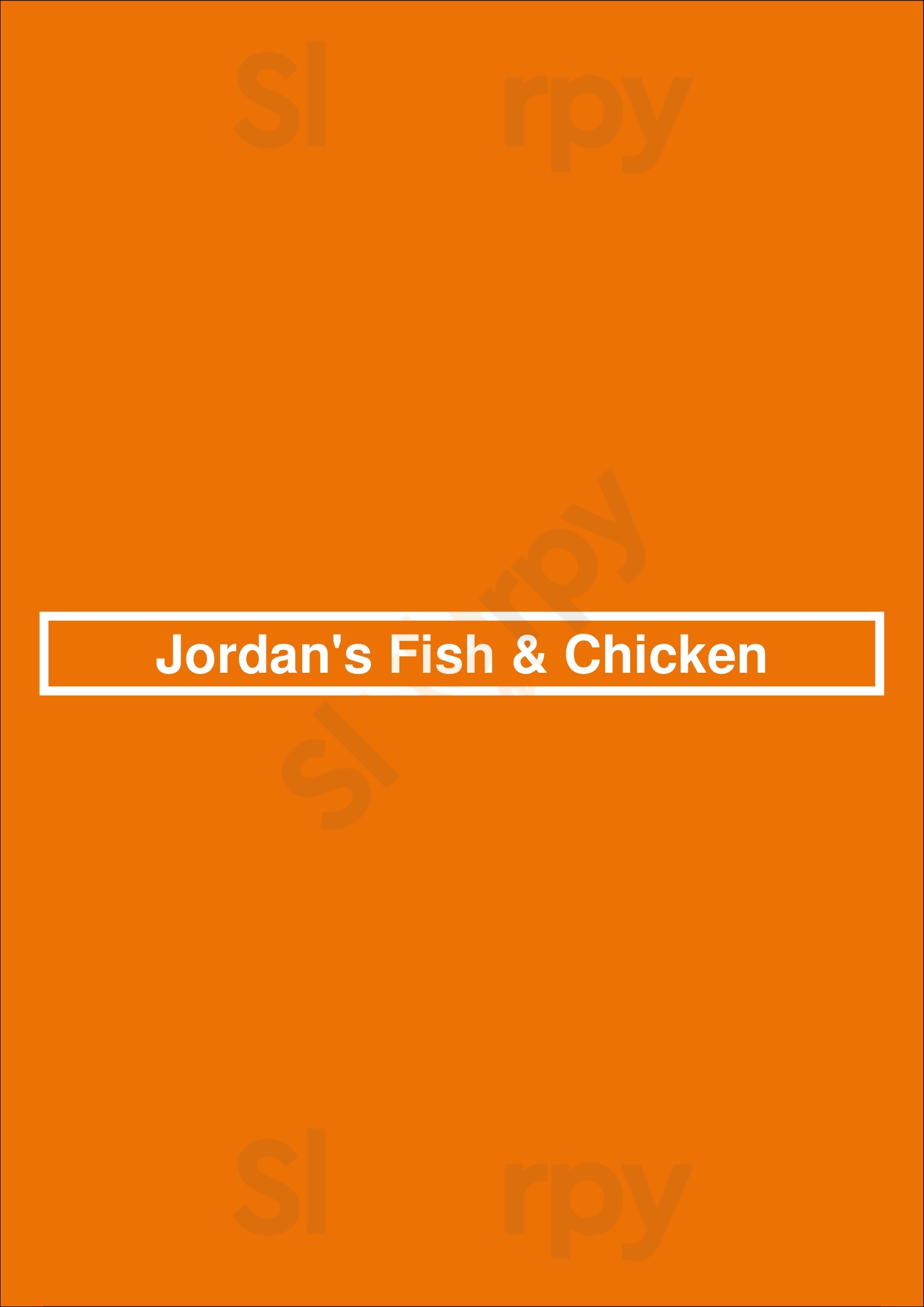 Main Menu - Jordan's Fish & Chicken