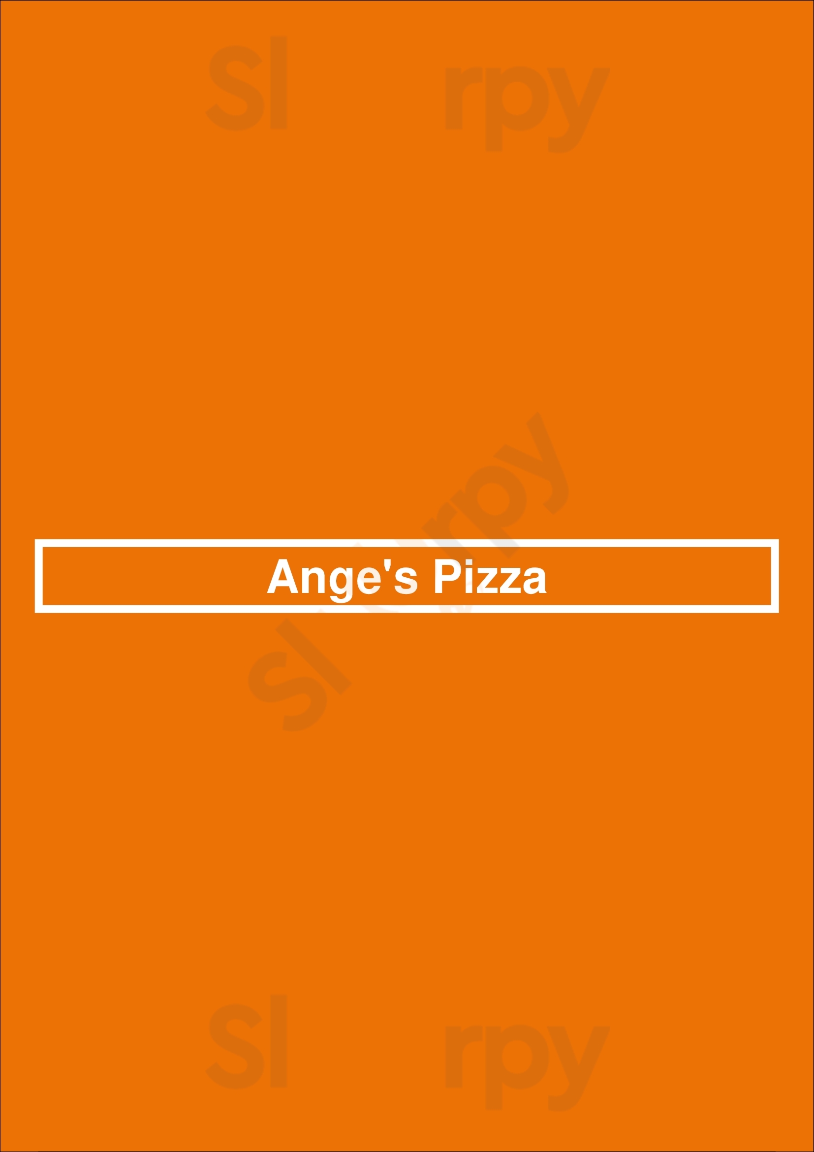Main Menu - Ange's Pizza