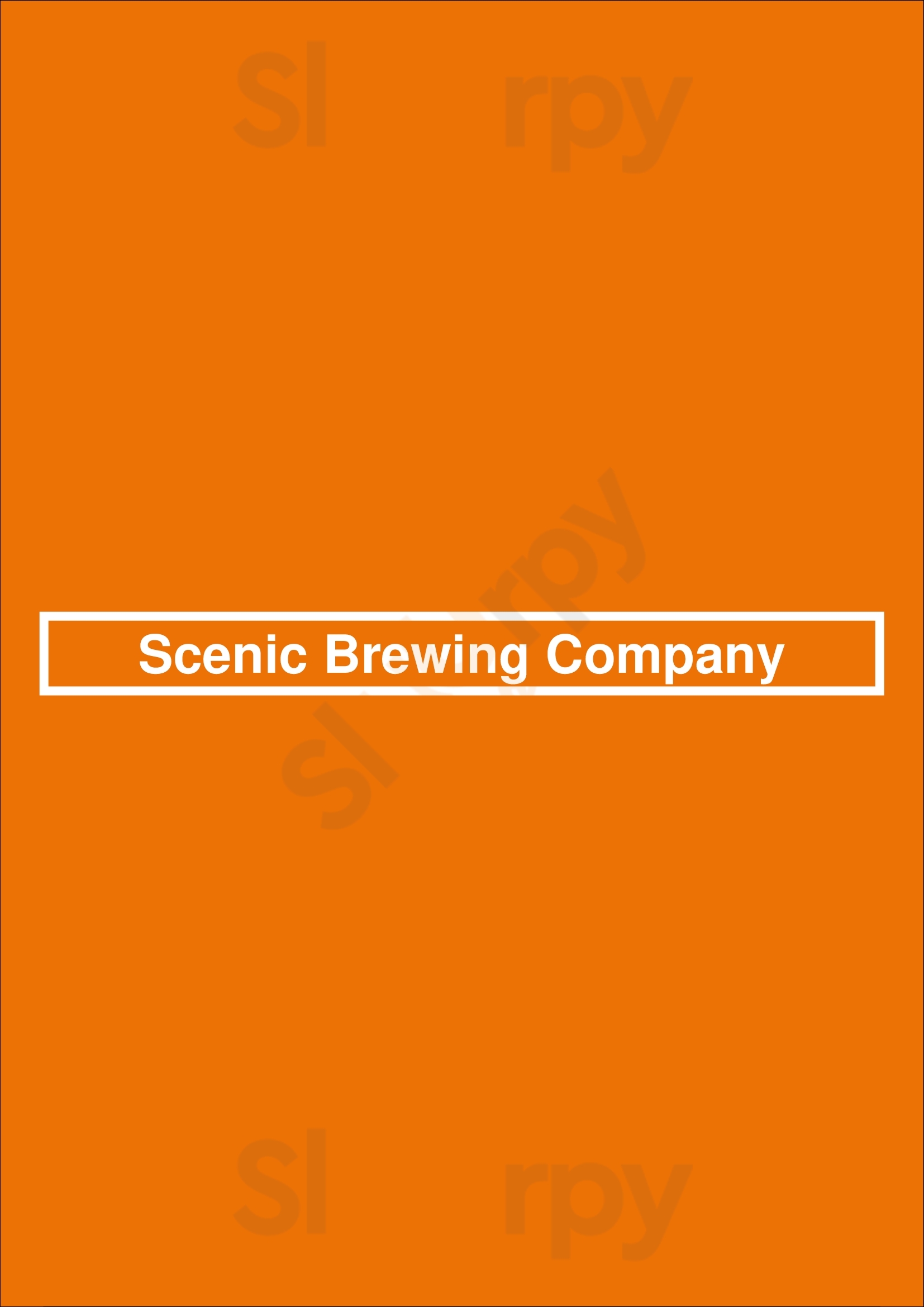 Main Menu - Scenic Brewing Company