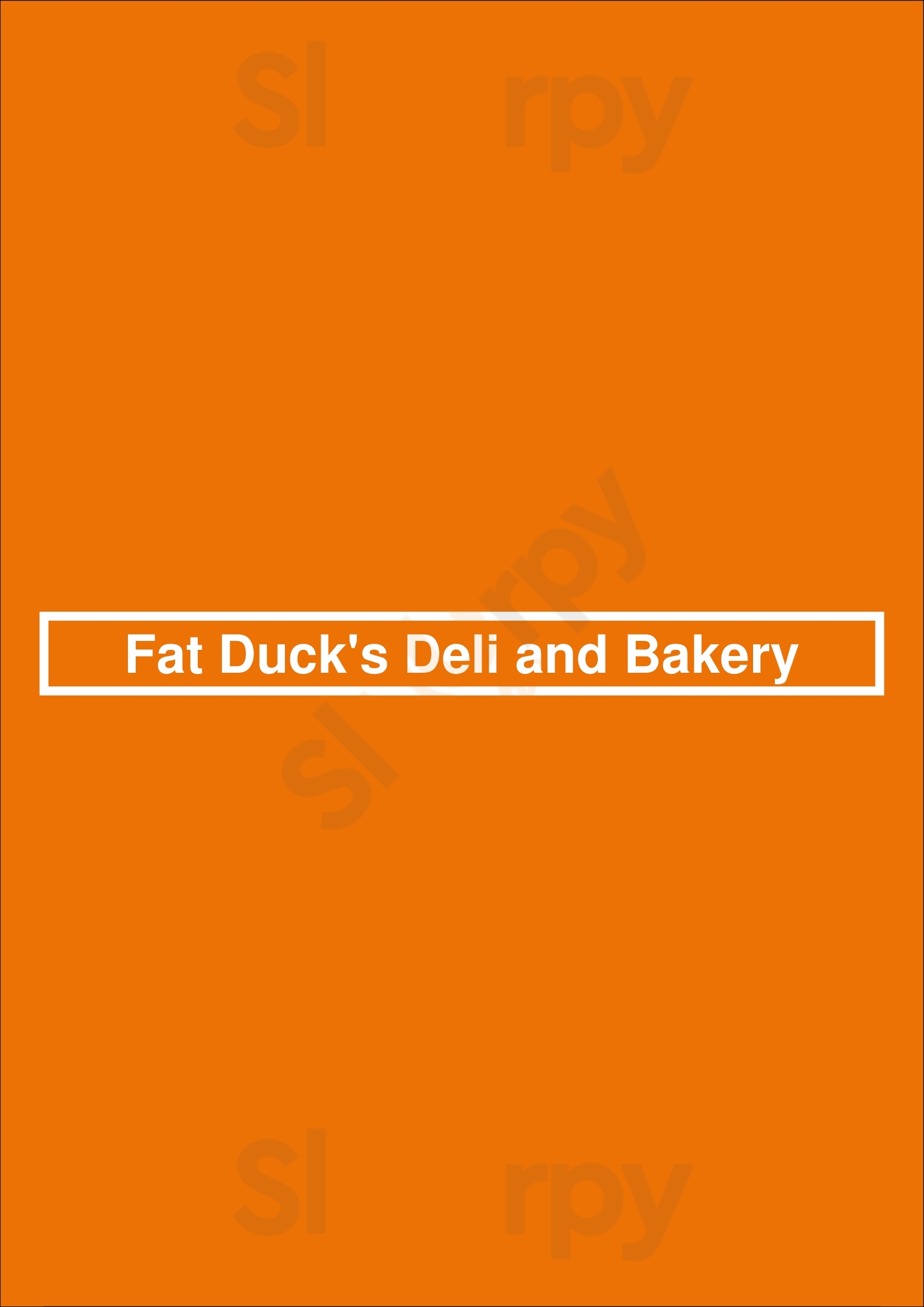 Fat Duck's Deli And Bakery Seattle Menu - 1