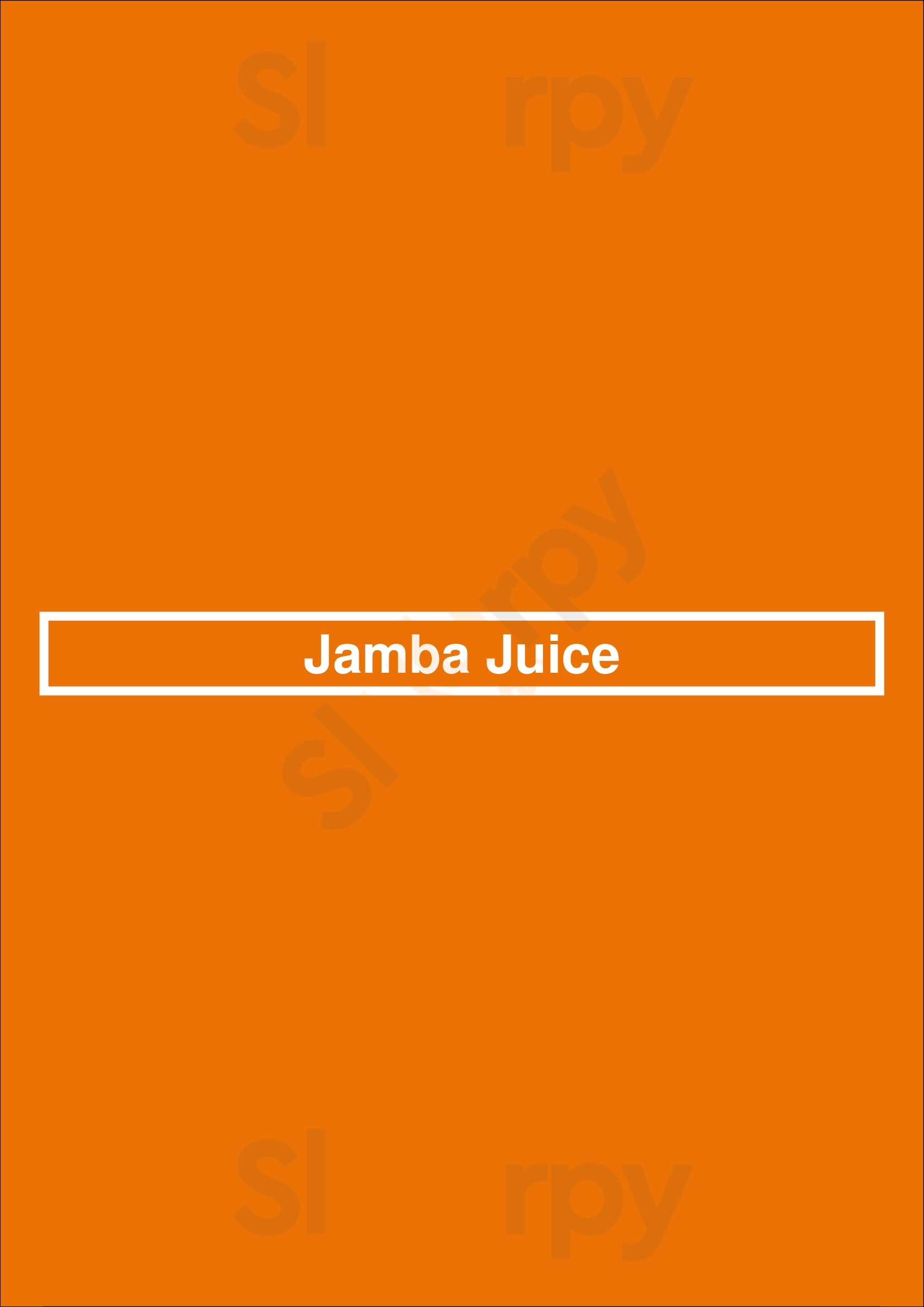 Jamba Juice San Jose Menu - 1
