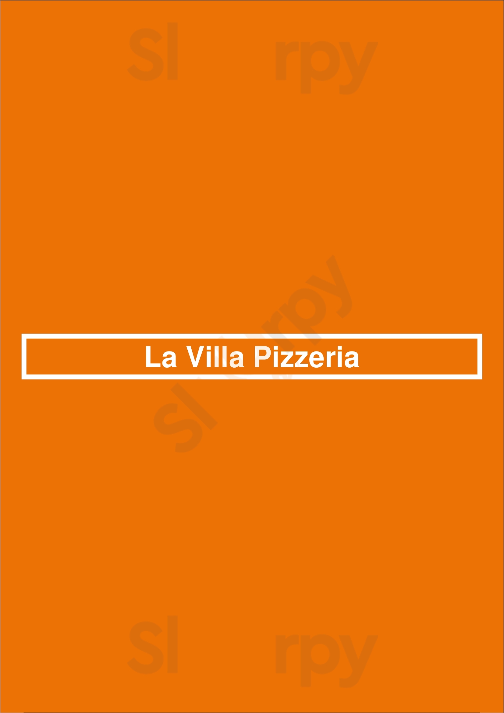 La Villa Pizzeria Washington DC Menu - 1