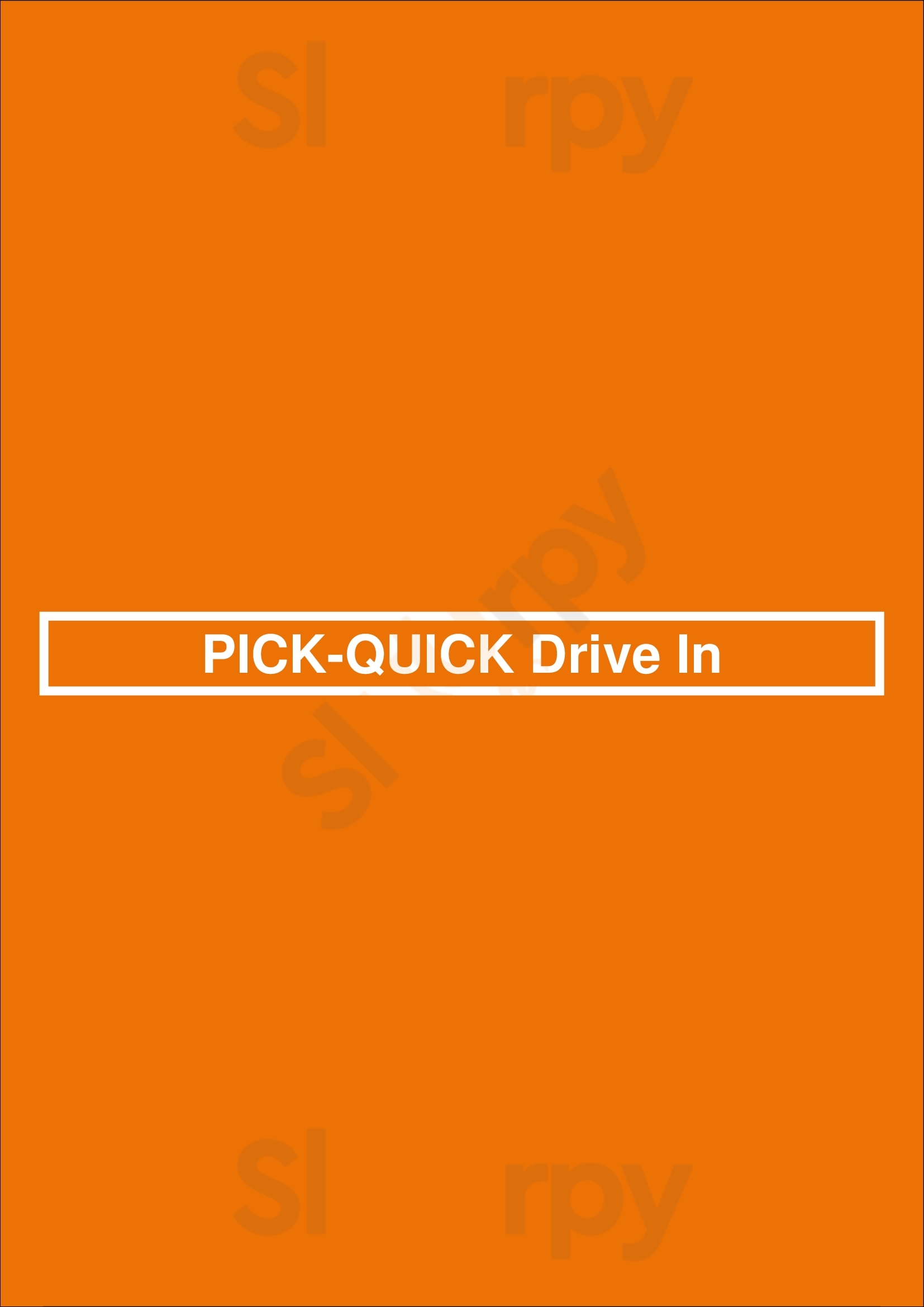Pick-quick Drive In Seattle Menu - 1