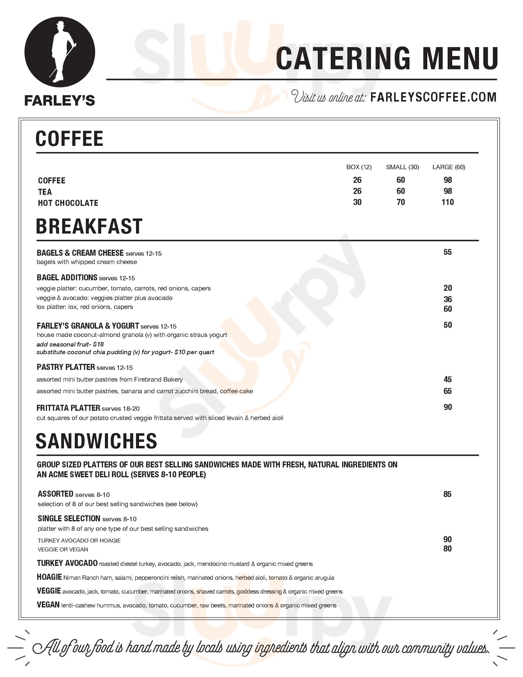 Main Menu - Farley's Coffeehouse