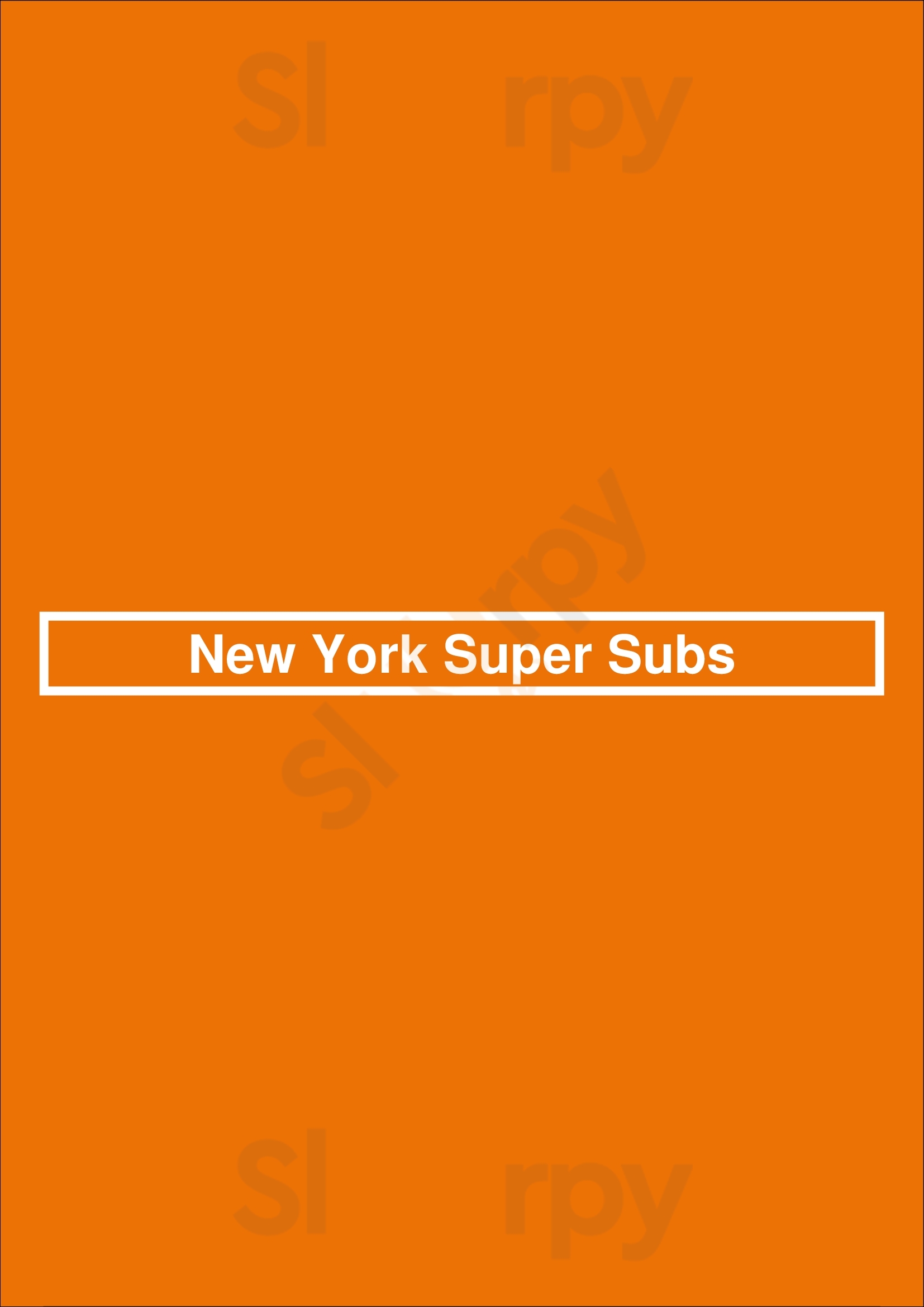 New York Super Subs Pittsburgh Menu - 1