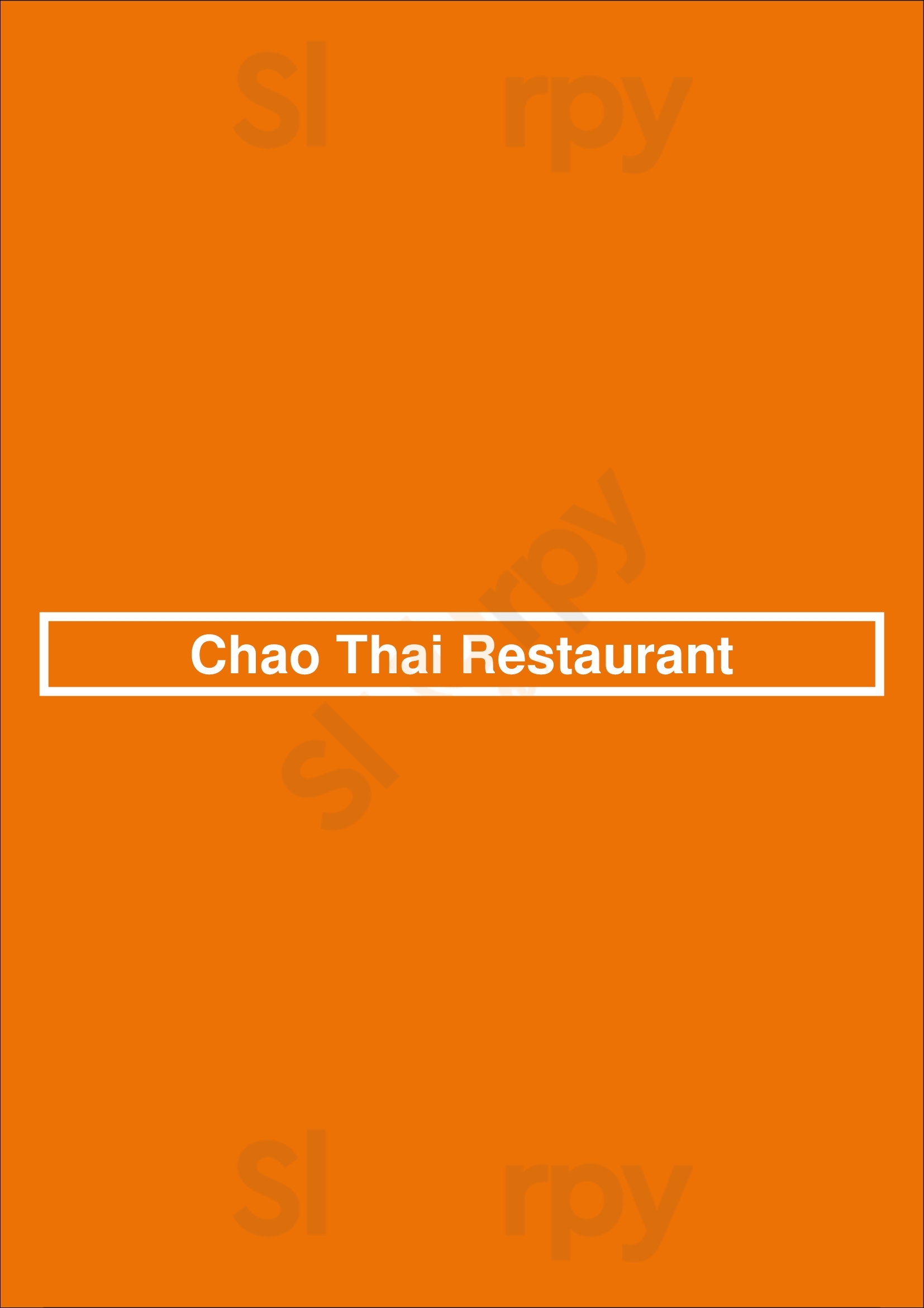 Main Menu - Chao Thai Restaurant